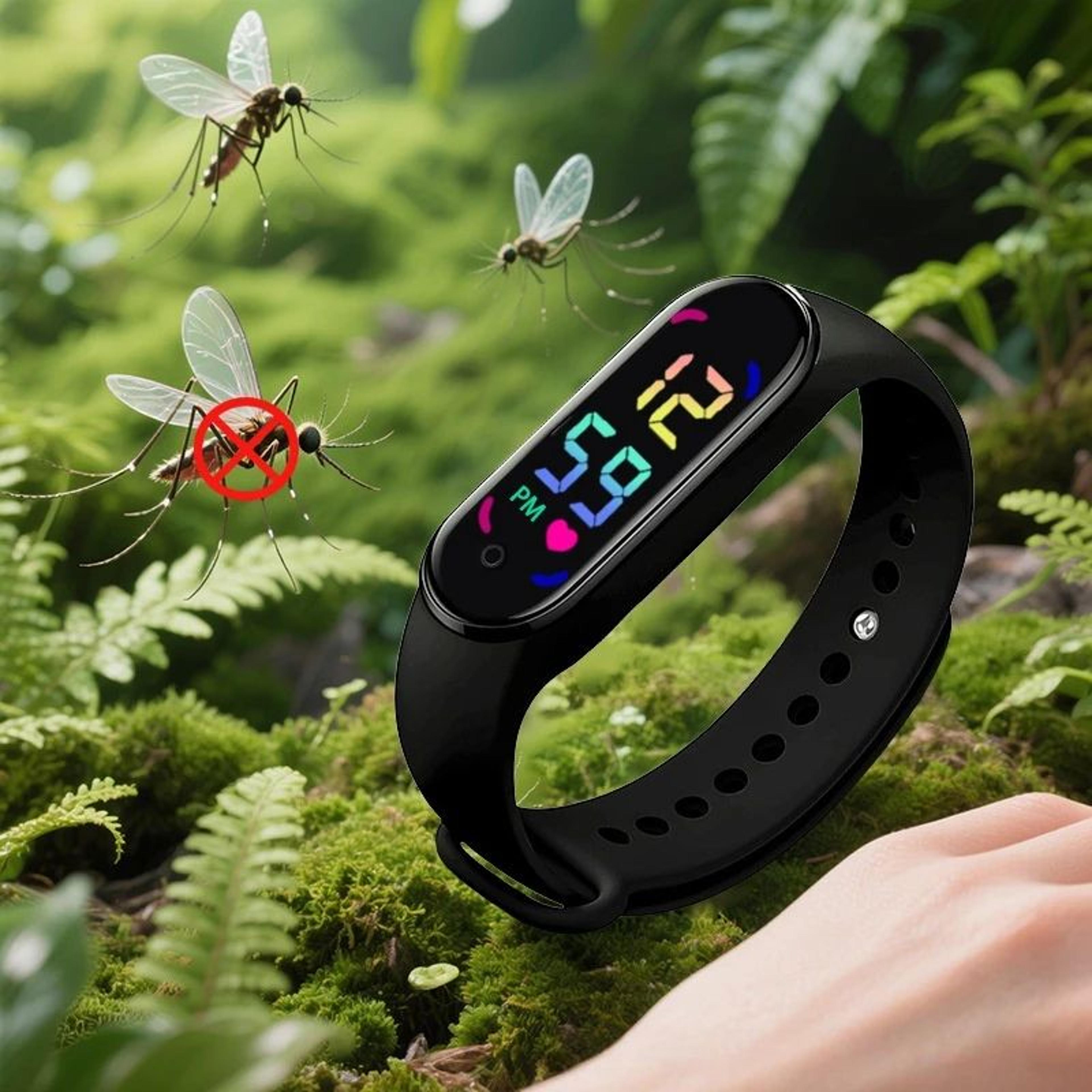 aeroguard smart mosquito repellent bracelet with ultrasonic outdoor modes