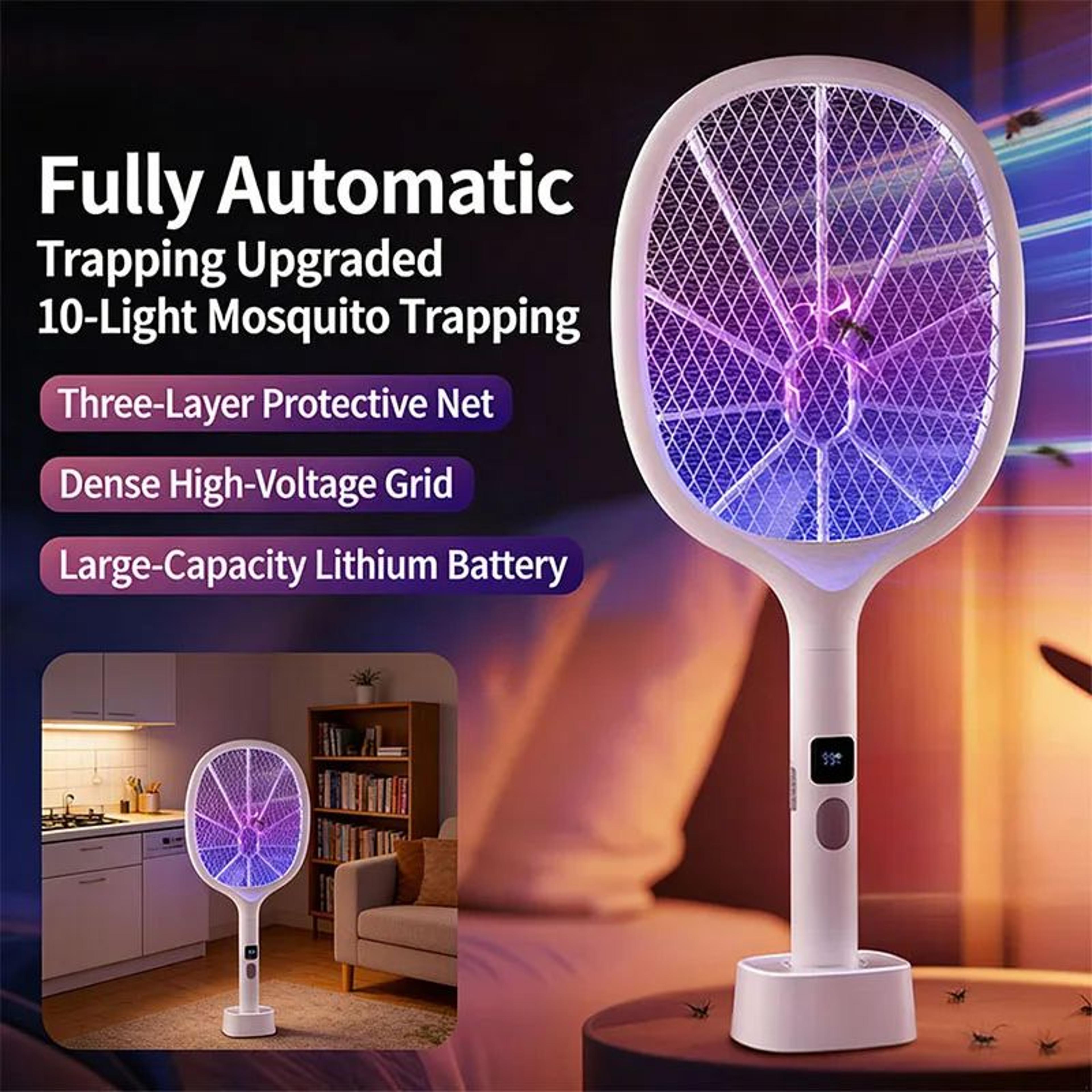 zapguard rechargeable electric fly swatter and automatic bug zapper