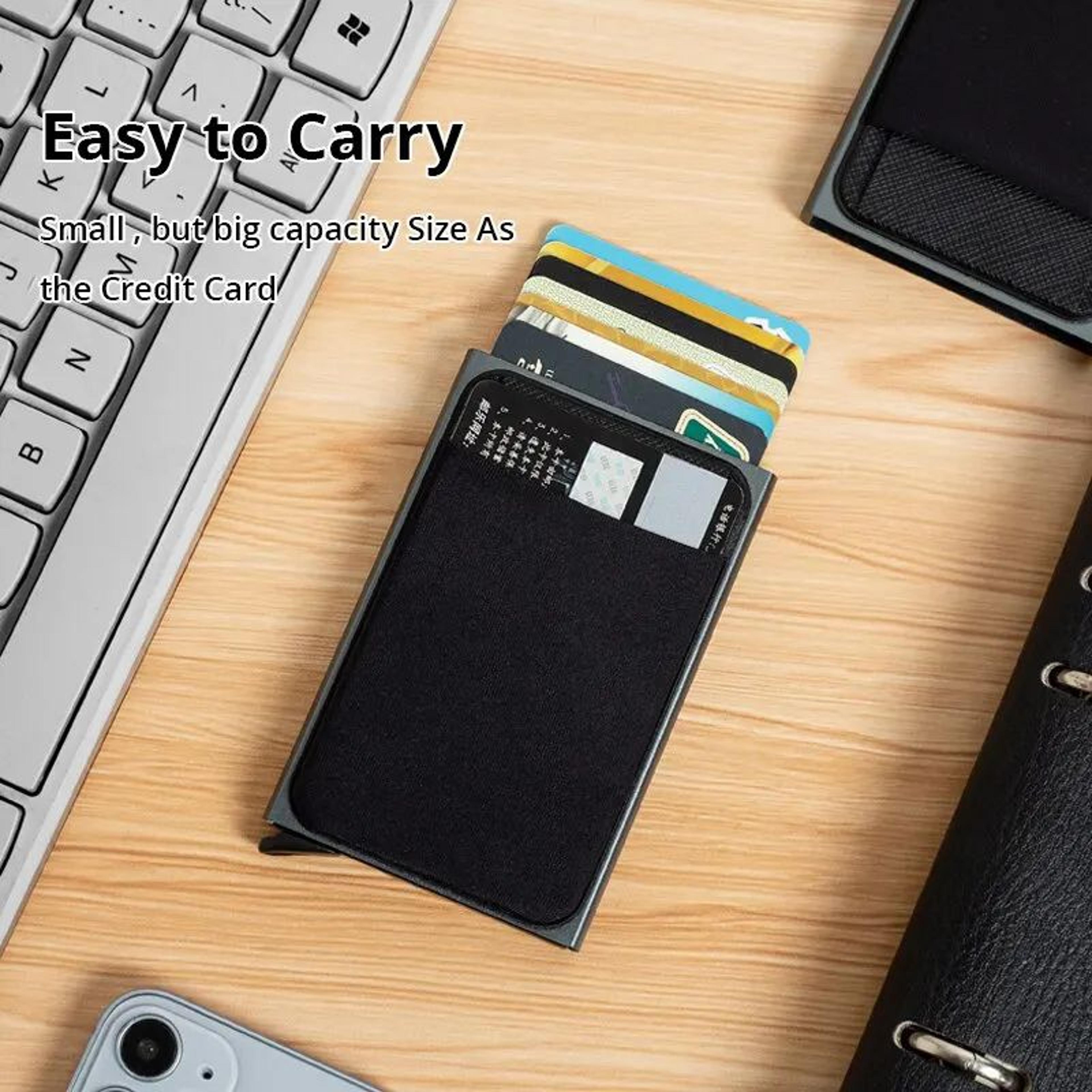 aeroguard slim rfid pop up aluminum card holder
