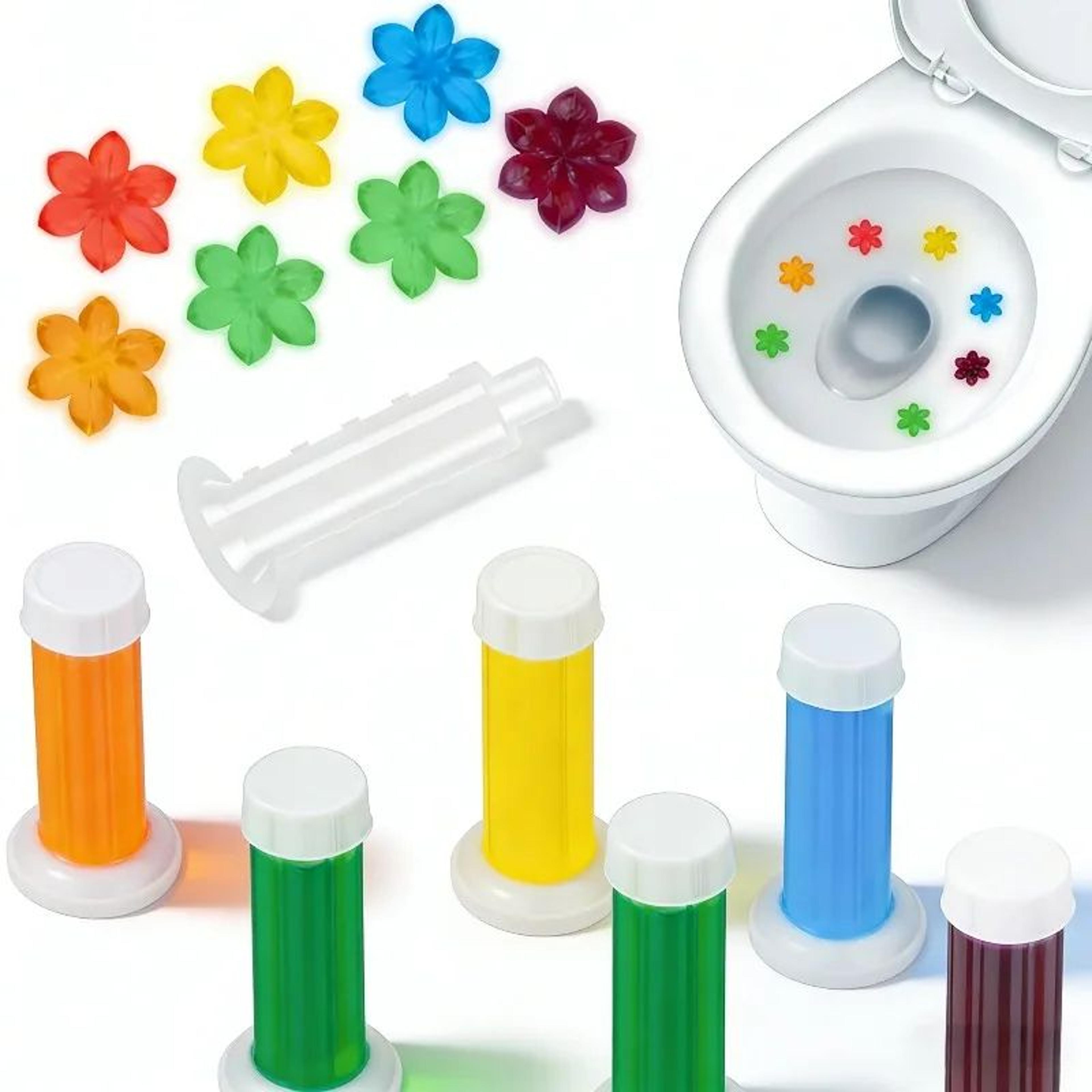 freshbloom toilet bowl cleaner gel flower stamp and toilet deodorizer