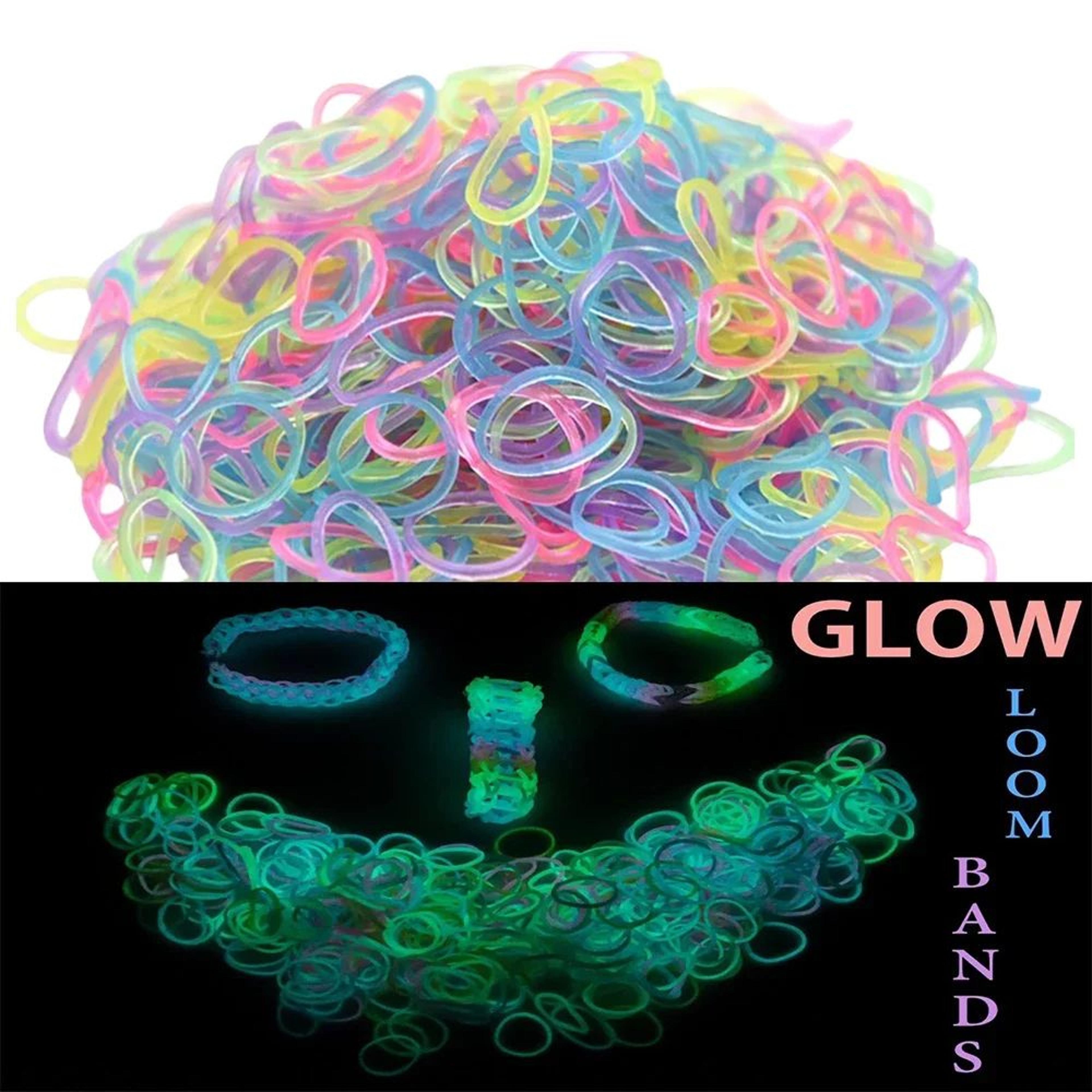 glowcraft 600pc glow in the dark loom bands for diy bracelets & jewelry