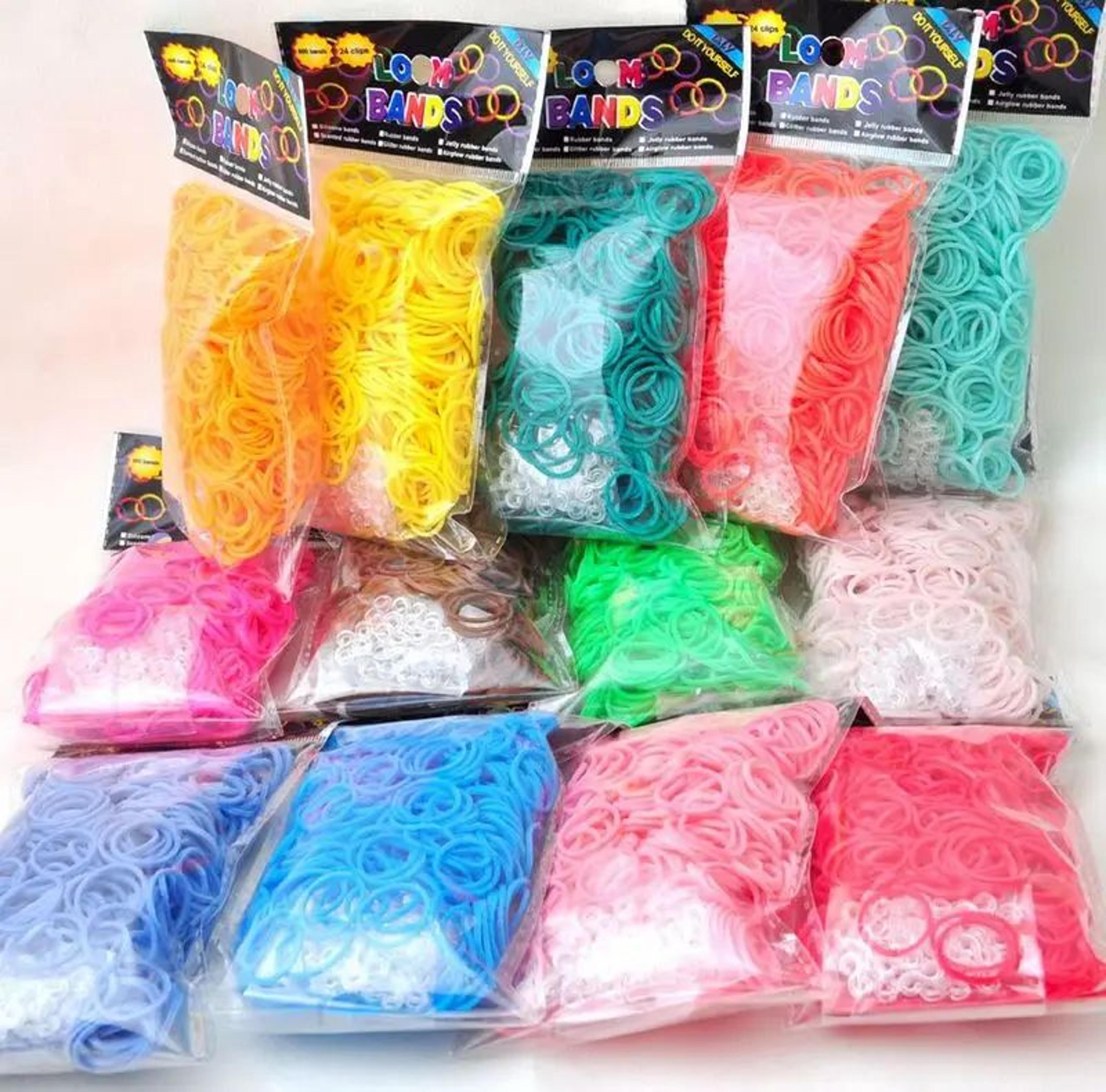 600pcs rainbow loom bracelet making kit with colorful rubber bands