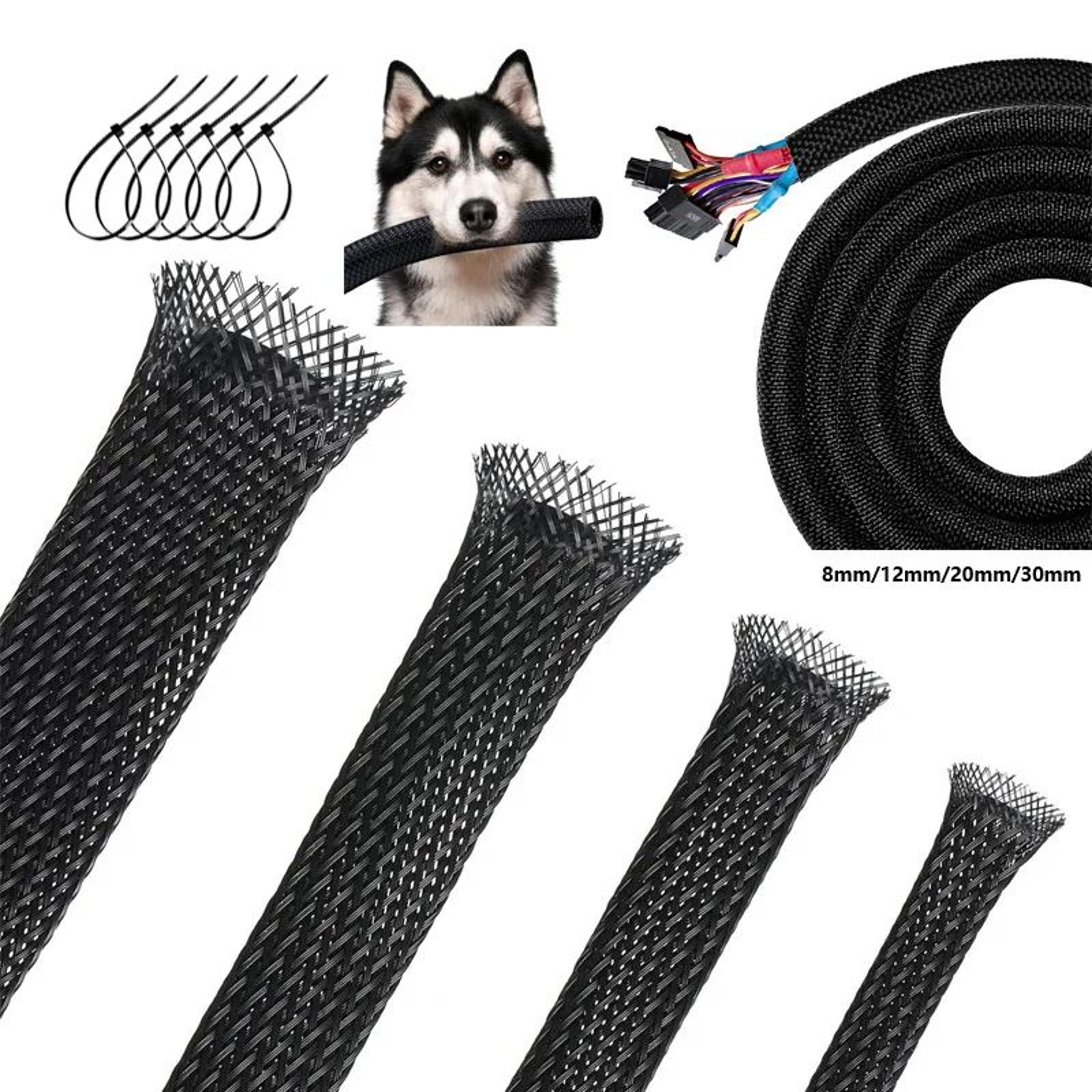 flexguard expandable braided cable sleeve for clean cable management