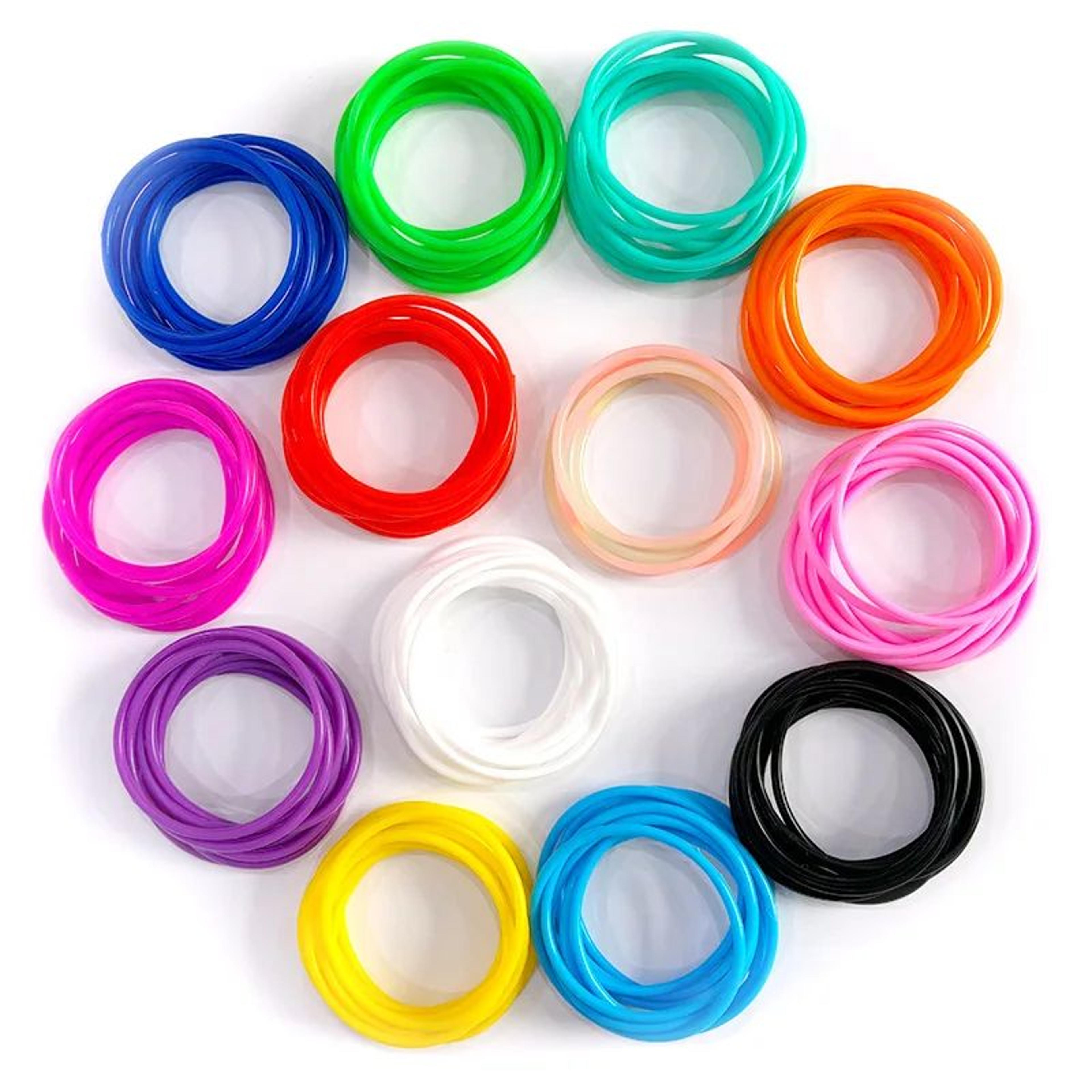 20pcs neon fluorescent silicone bracelets colorful unisex wristband set