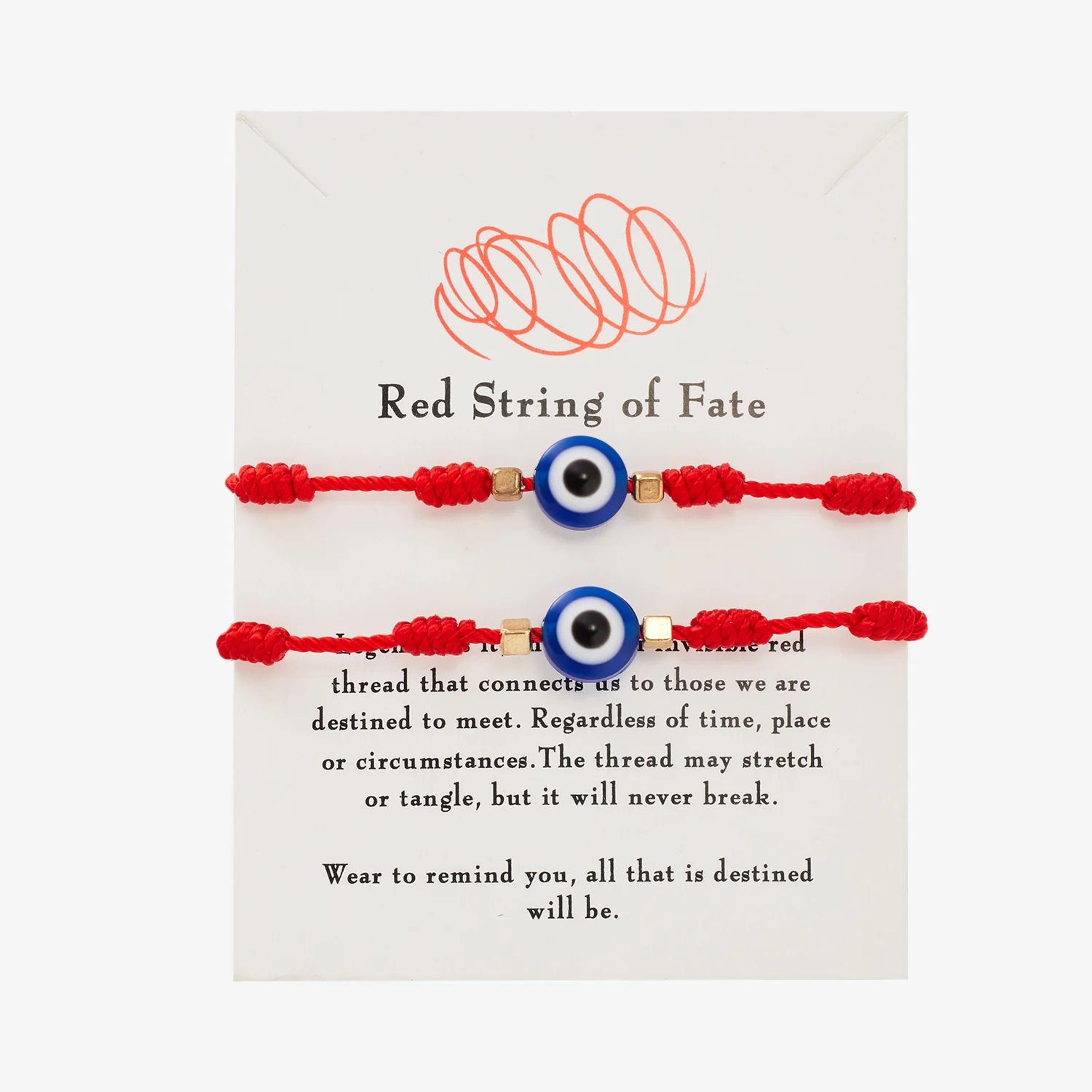 lucky 7 knot red string evil eye bracelet for women and men