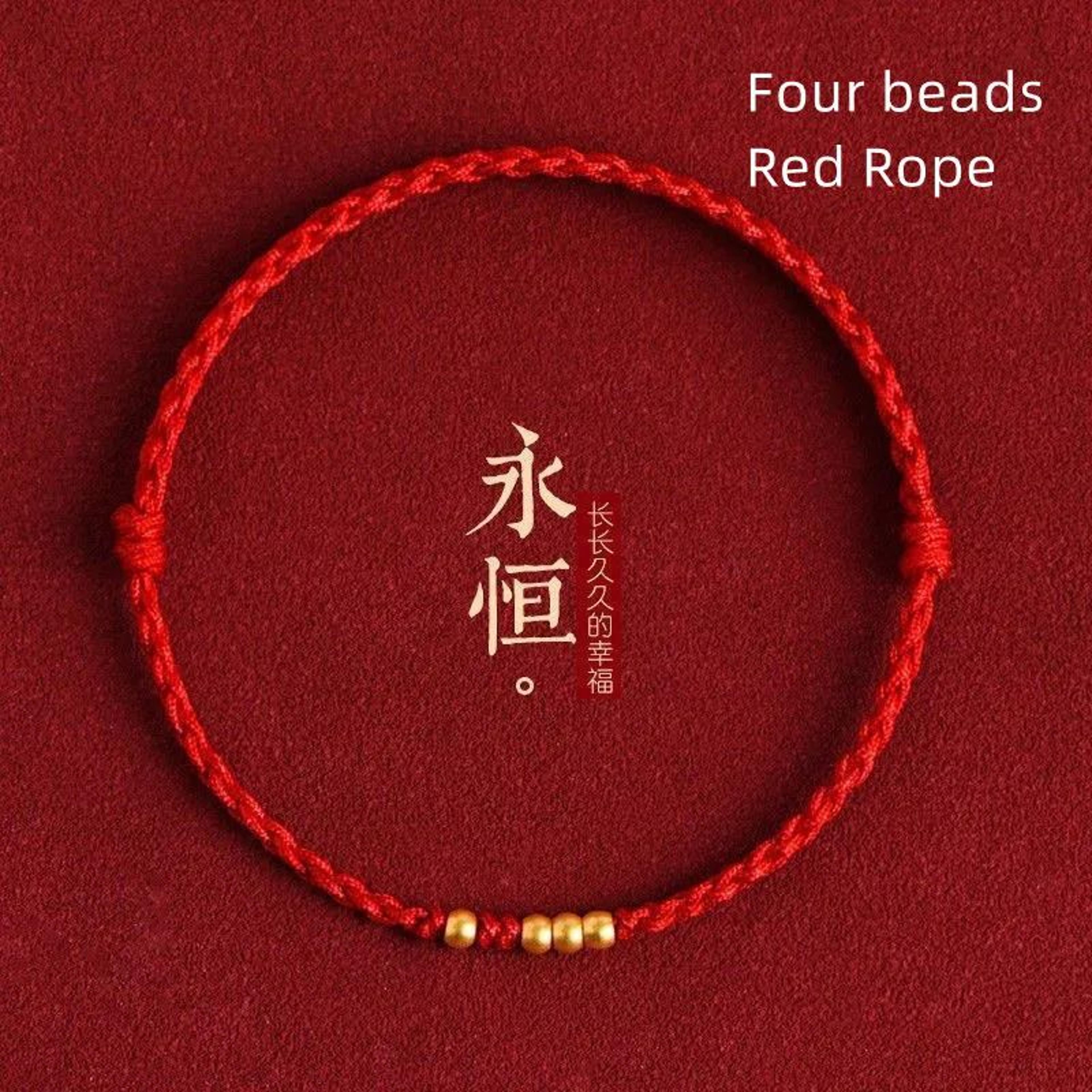 handmade red string lucky bracelet adjustable couple friendship jewelry