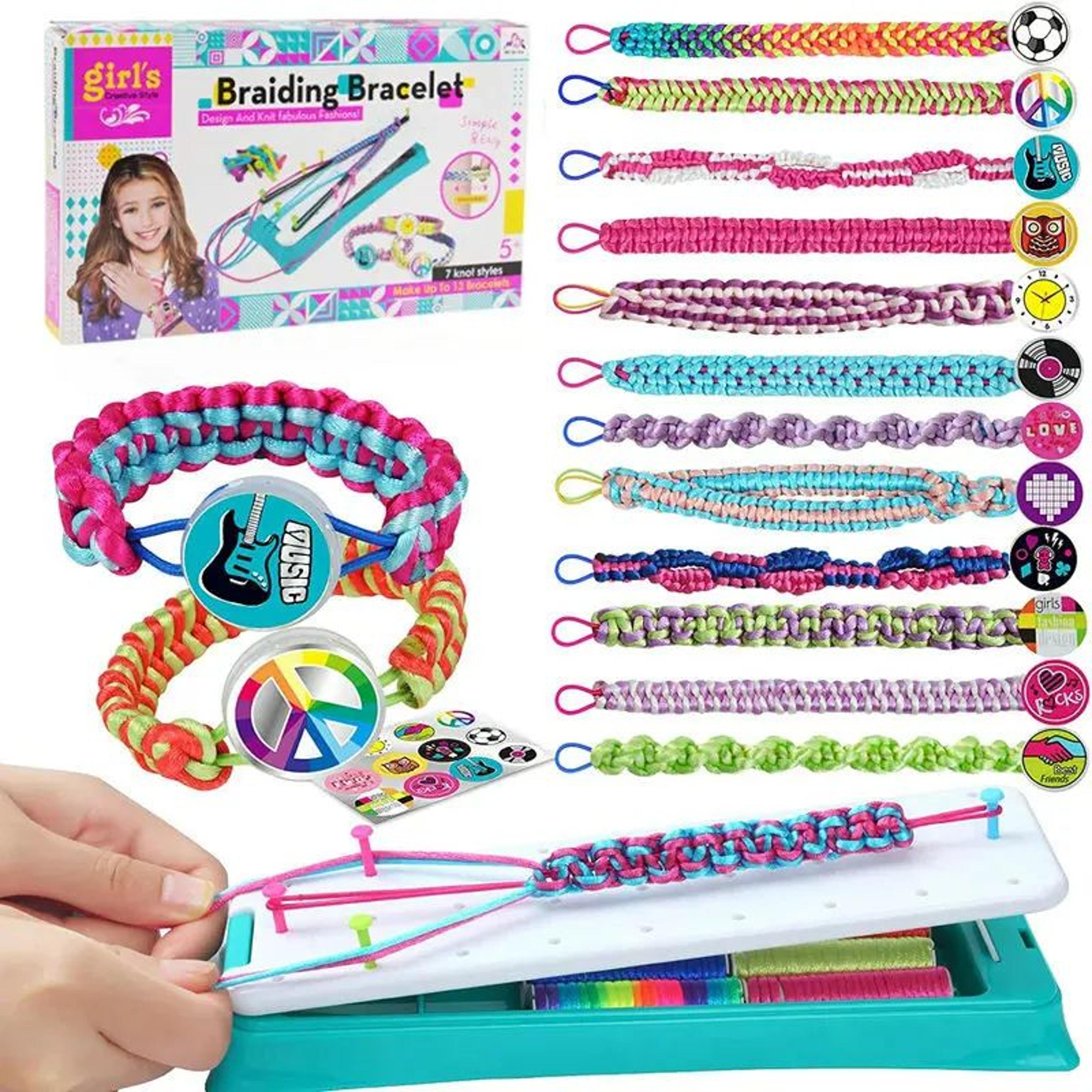 creative friendship bracelet making kit for girls with diy braiding loom