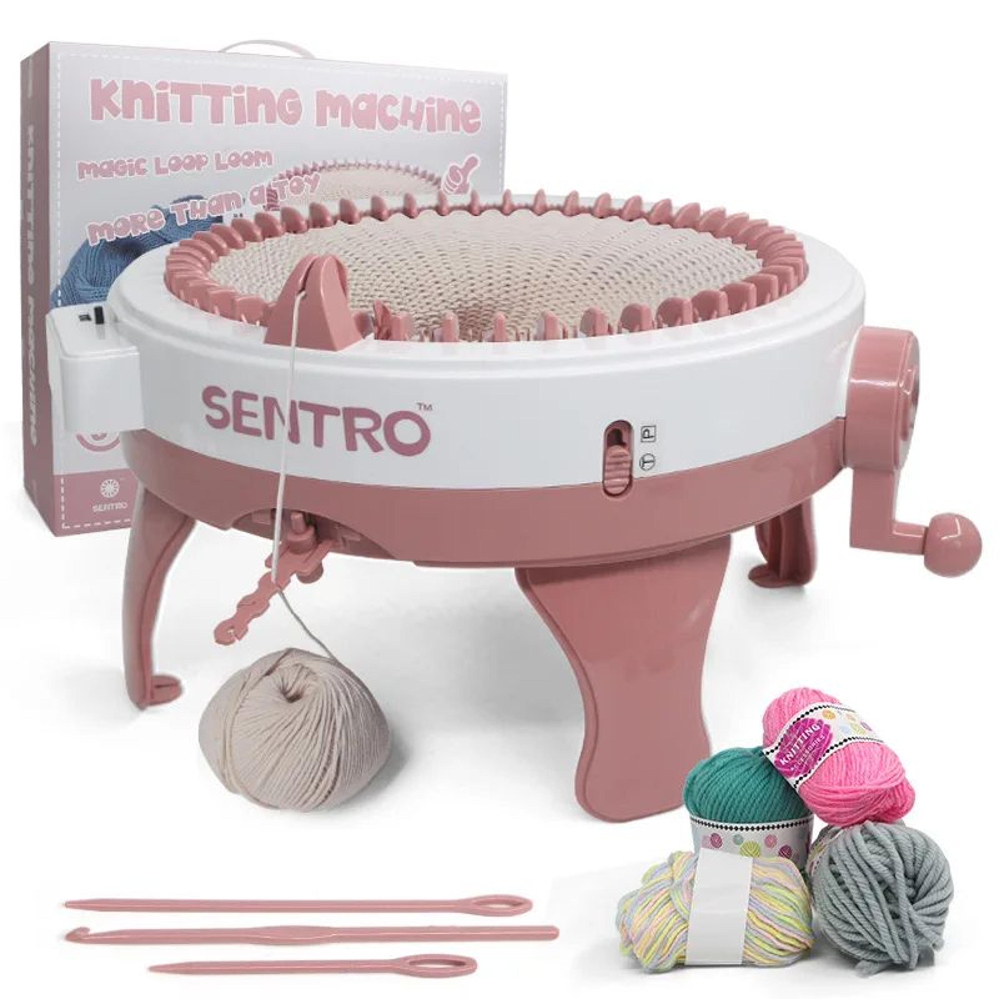 48-needle knitting machine with row counter for hats, scarves and diy crafts