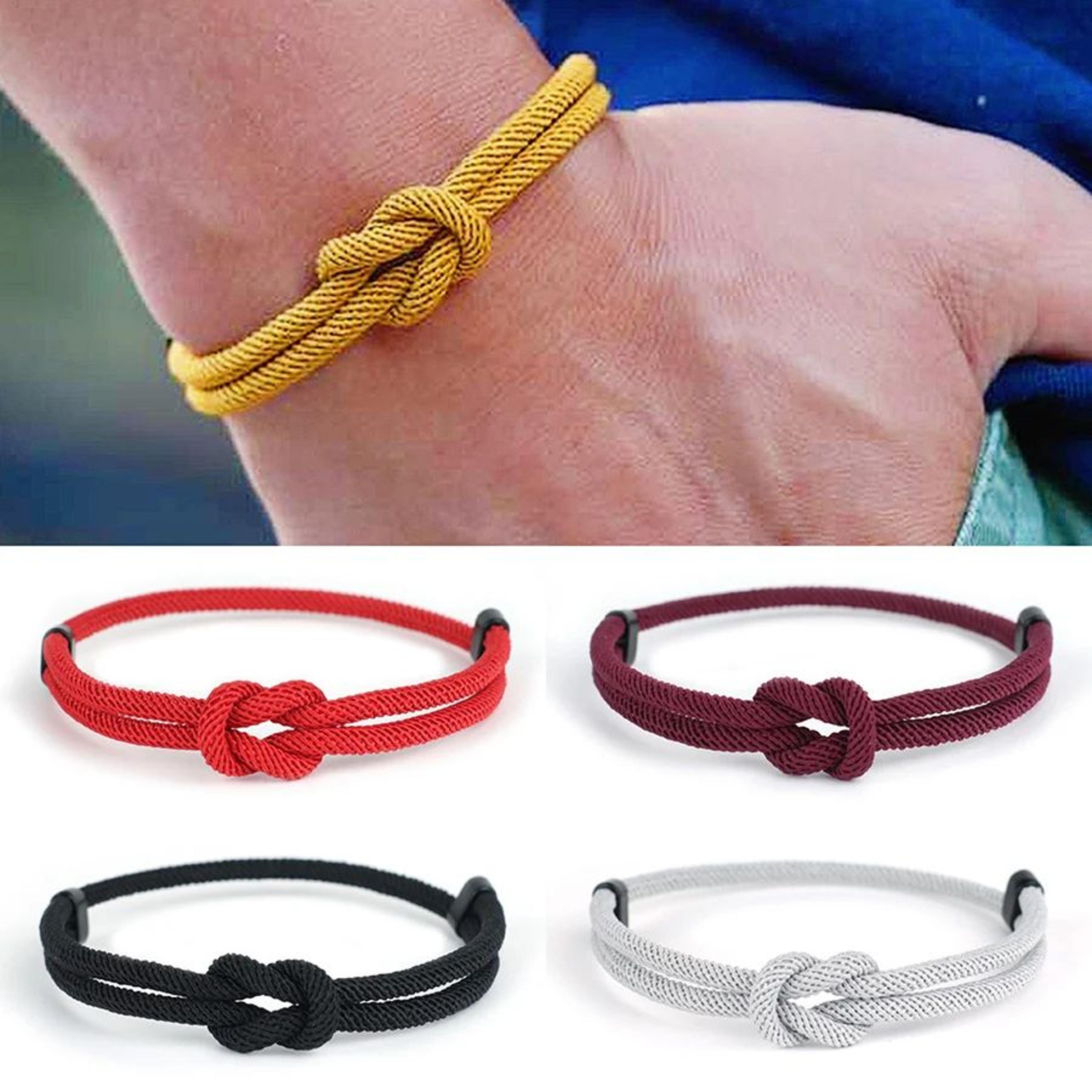 adjustable 4mm rope bracelet for men lucky thread casual wristband