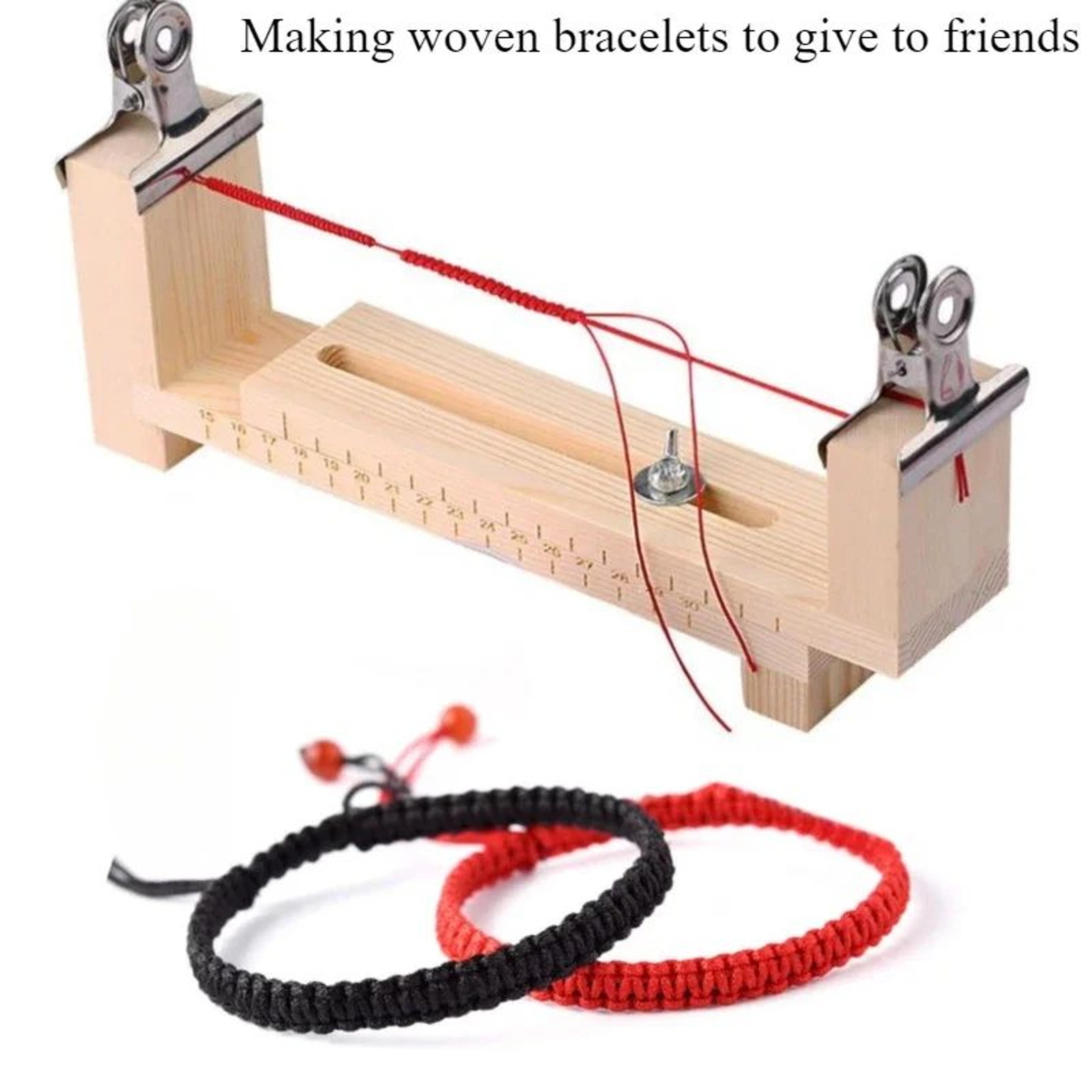 wooden bracelet braiding frame diy jewelry making tool