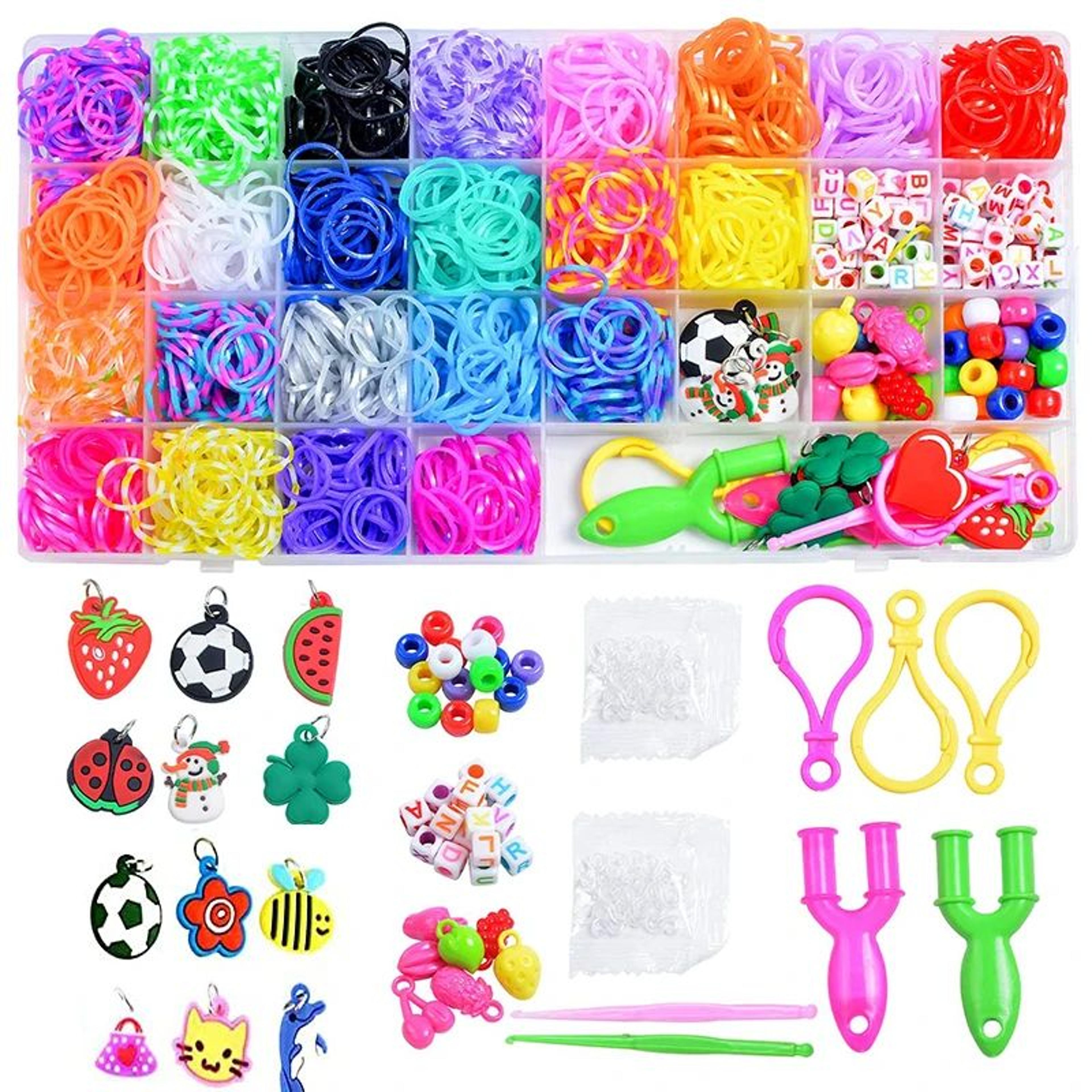 600-1500pcs colorful loom bands bracelet making kit for kids