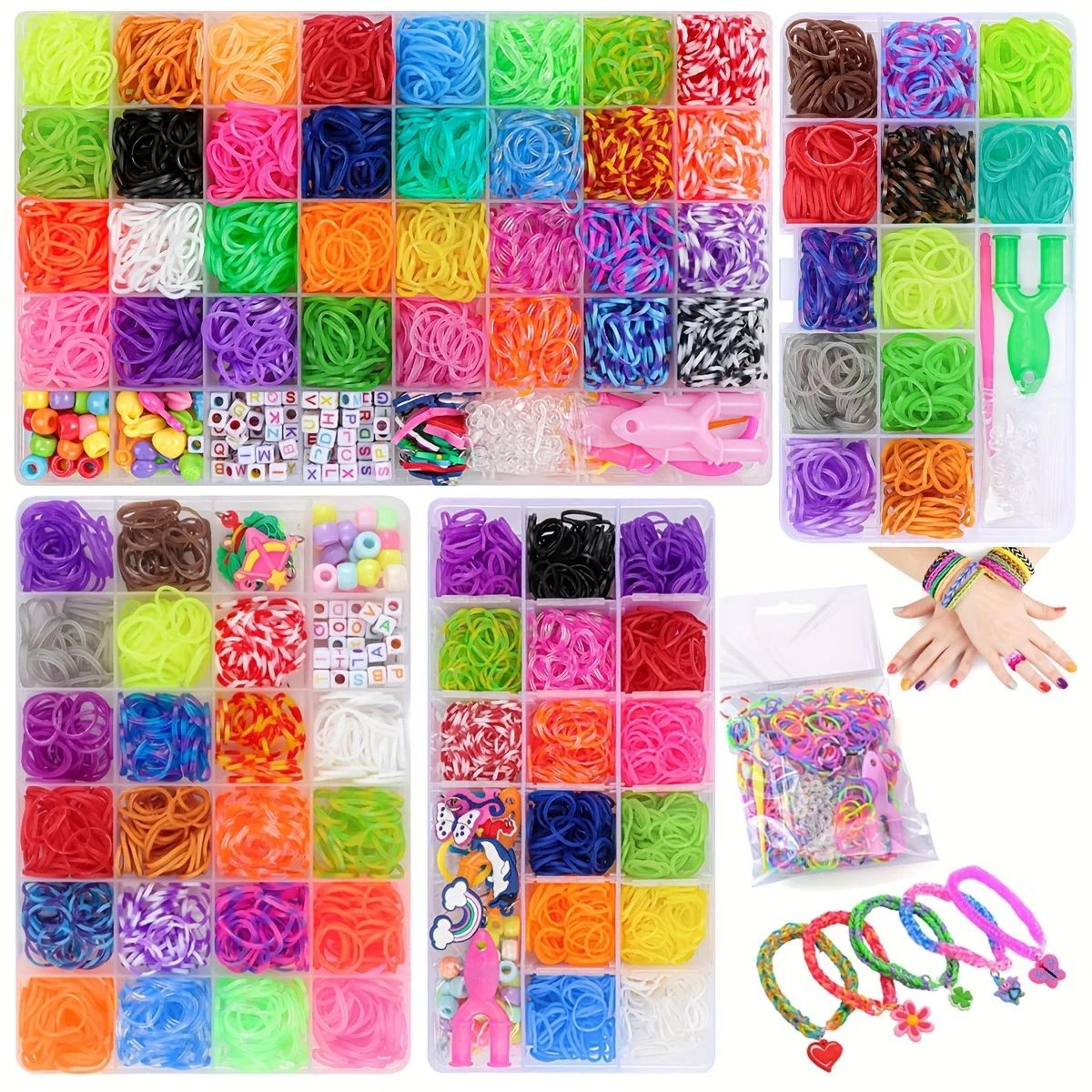 colorful 12/24/40 grid rubber band bracelet making kit for diy crafts
