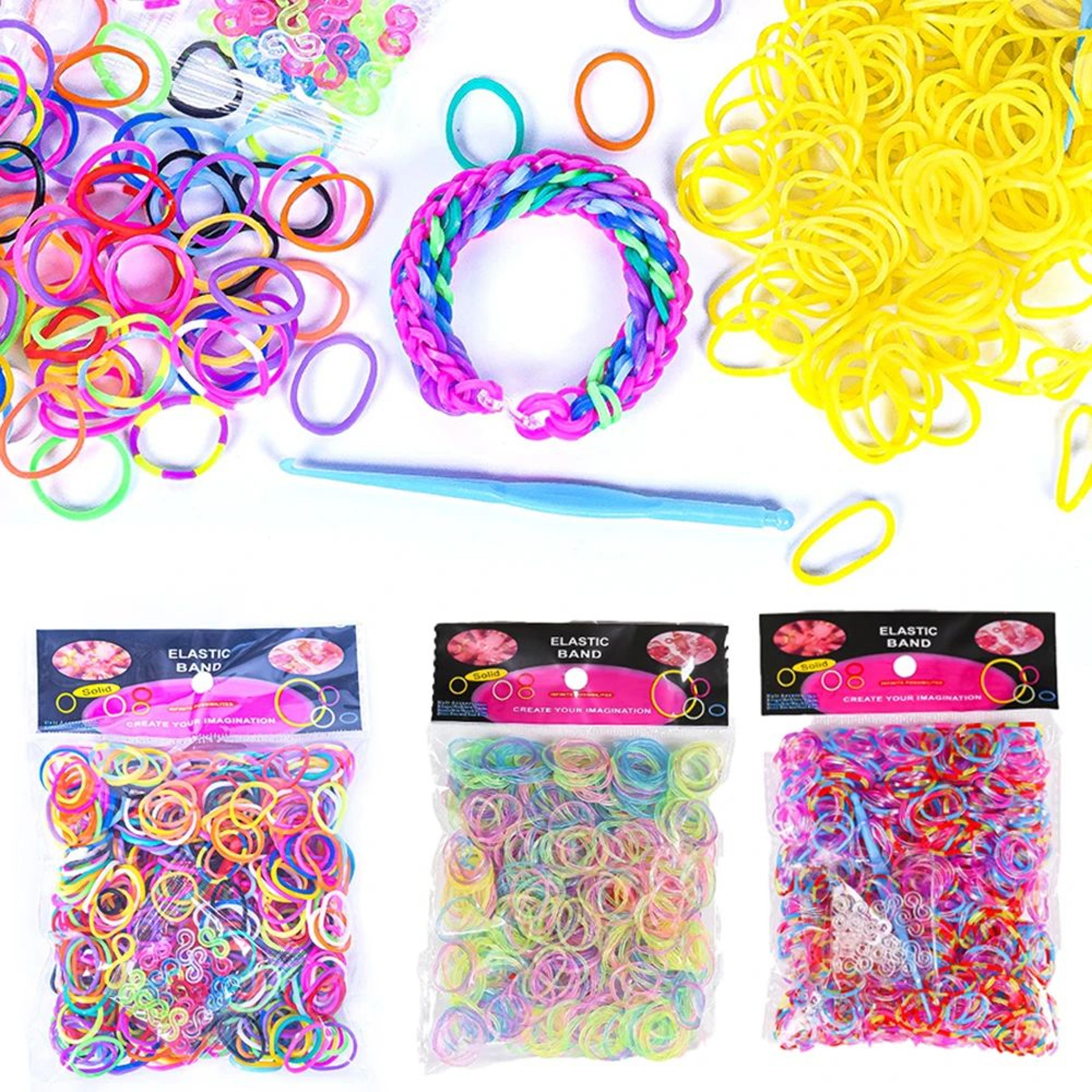 600 pcs colorful loom bands diy bracelet making craft kit for kids