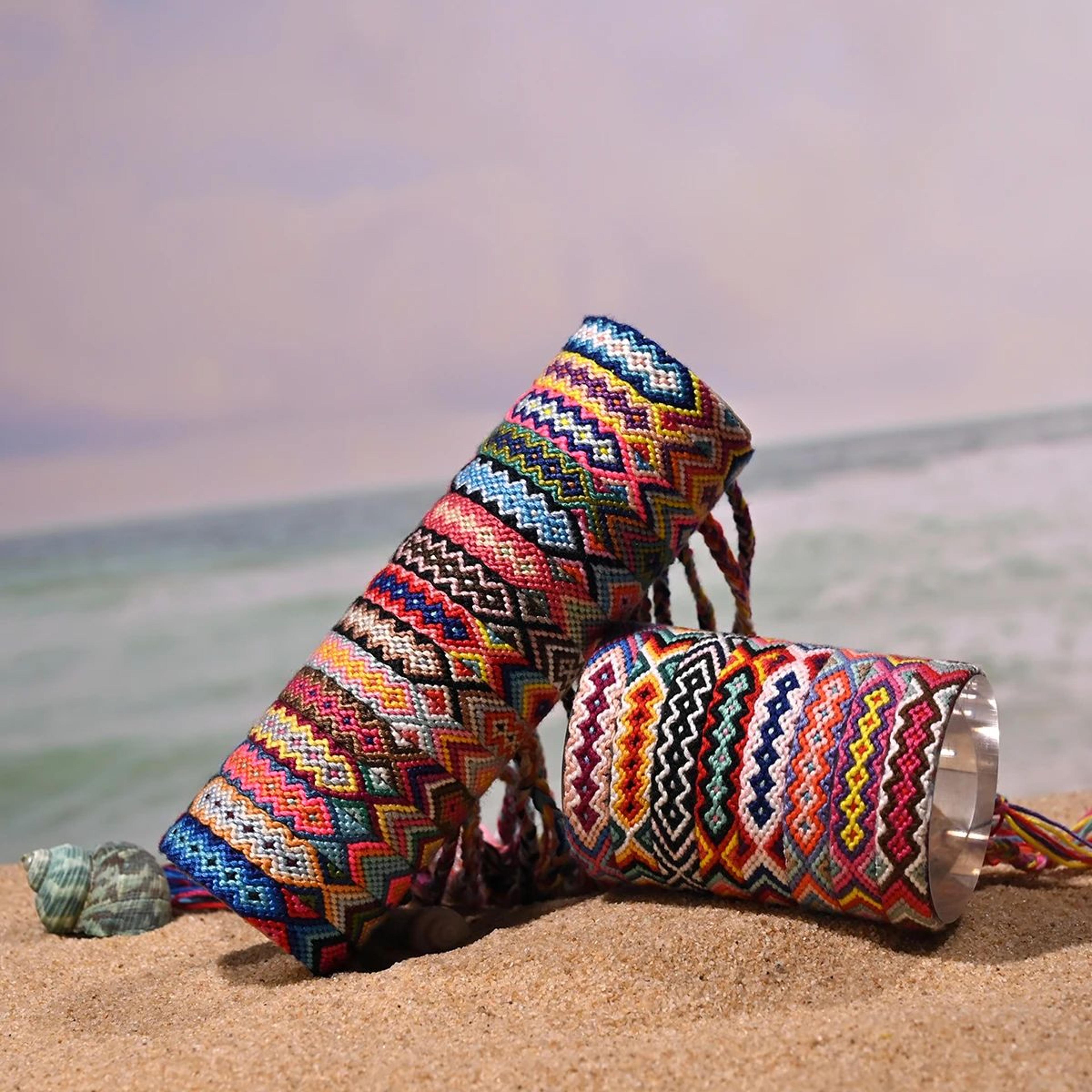 boho woven friendship bracelet for women summer beach ethnic rope jewelry