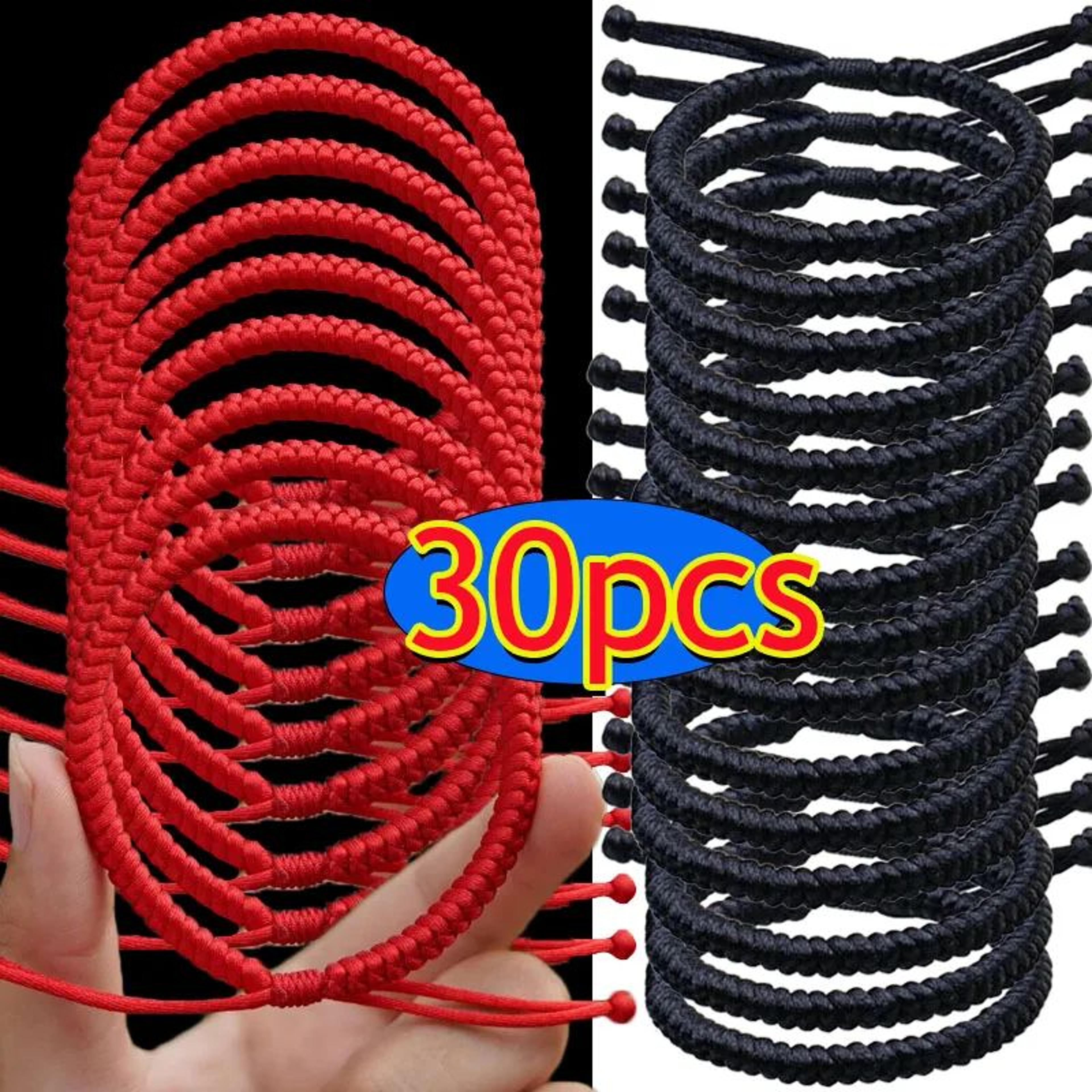 lucky red and black braided rope bracelet for men and women