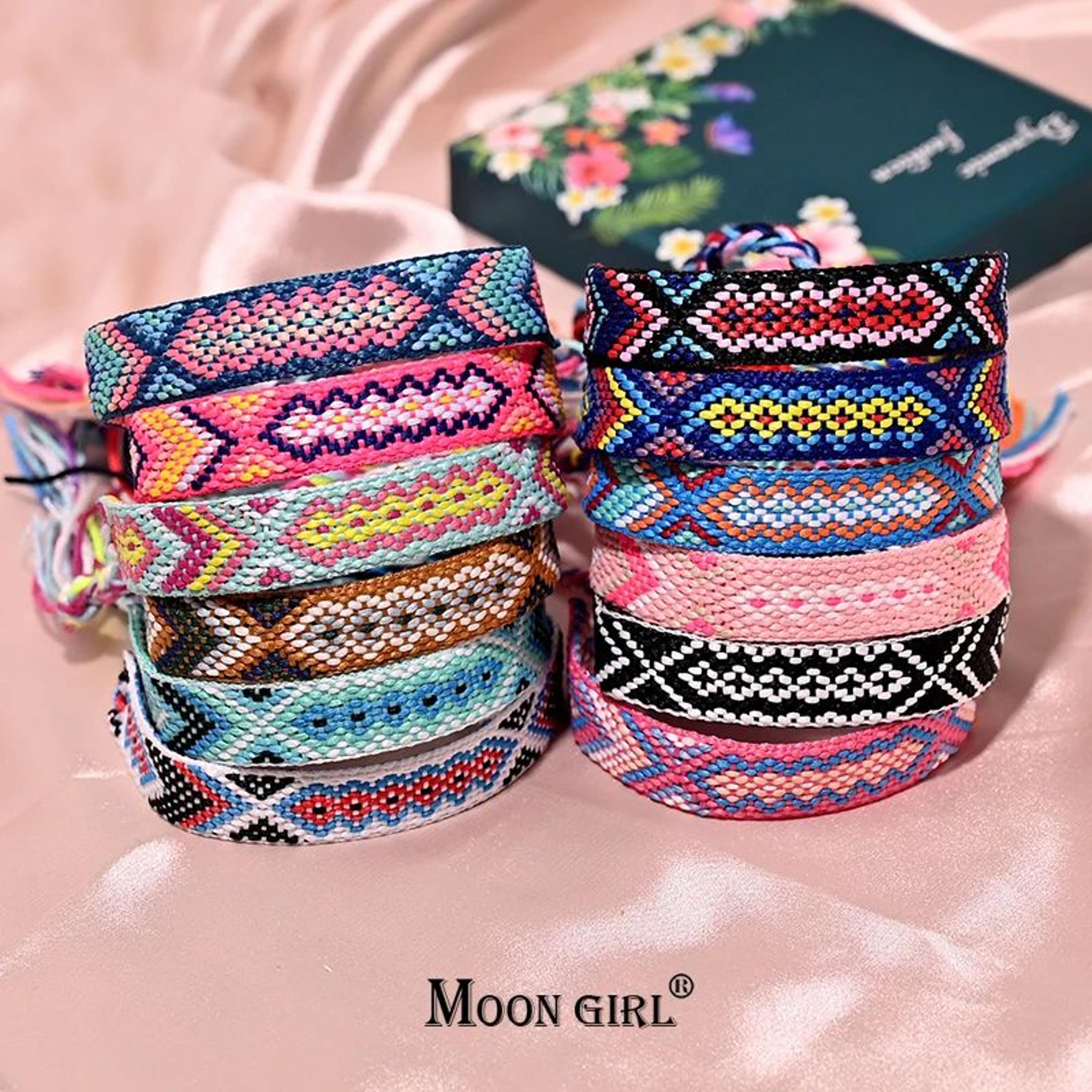 boho woven friendship tassel bracelet for women