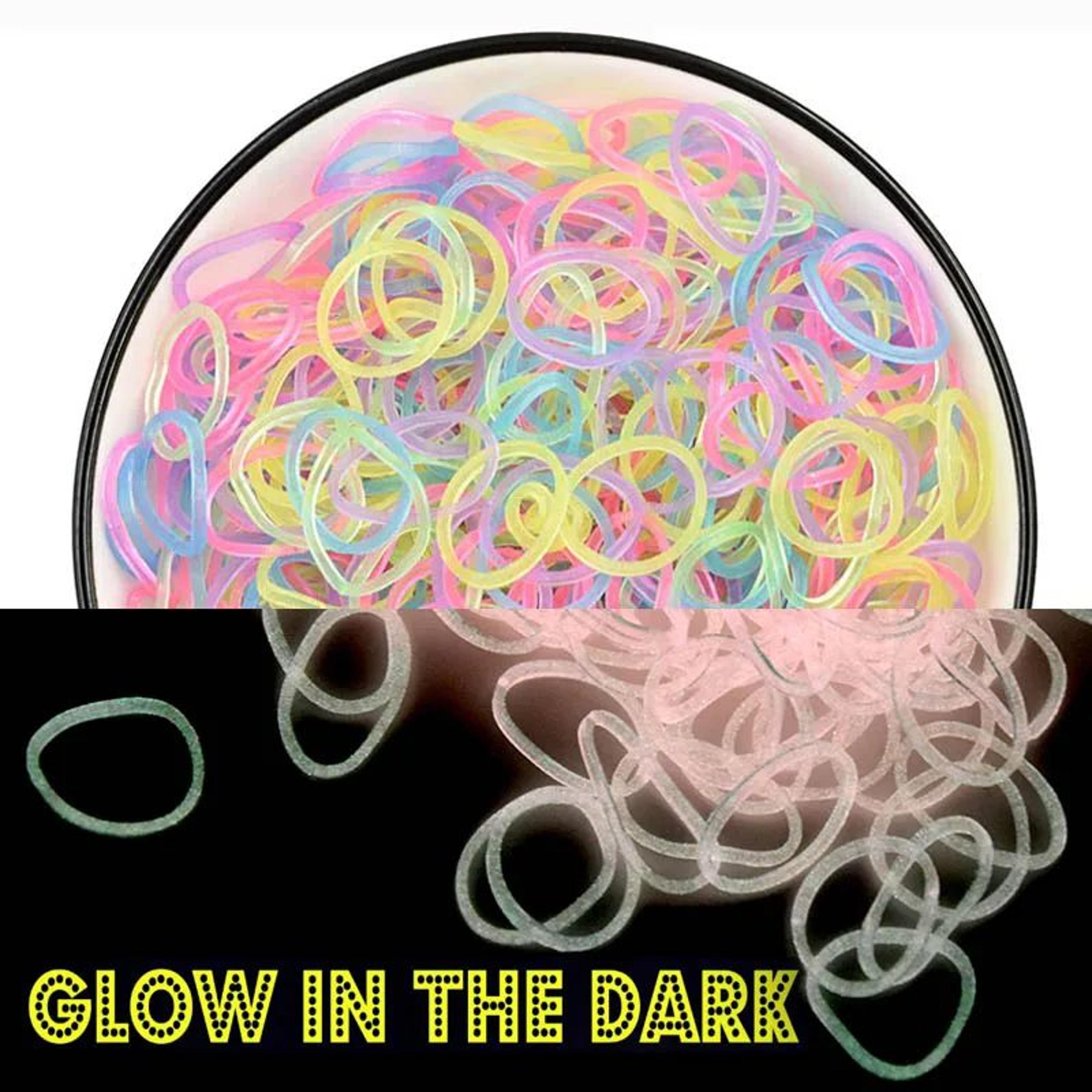 600pcs glow in the dark loom bands diy bracelet making set