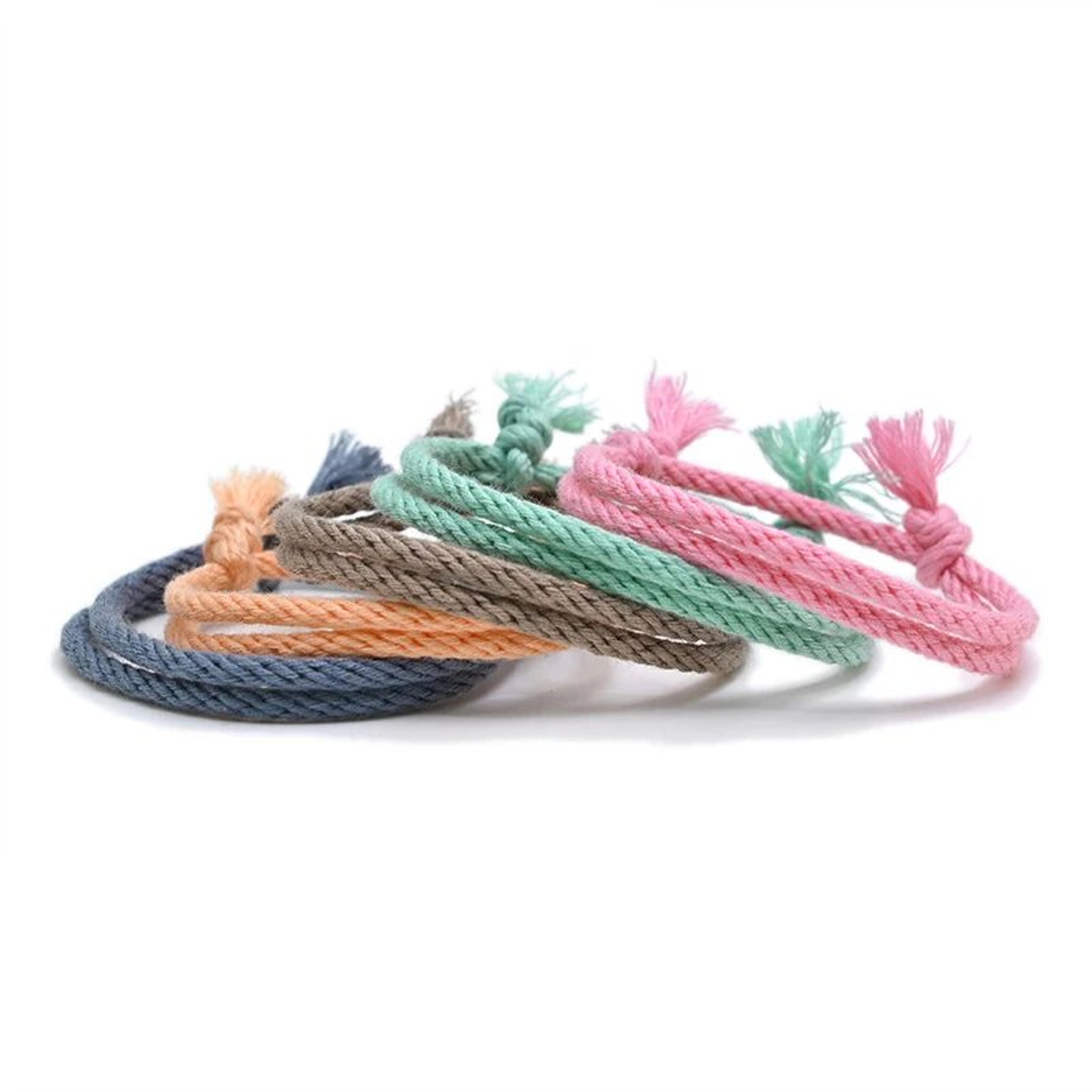 lucky handmade woven cotton friendship rope bracelet for women and men