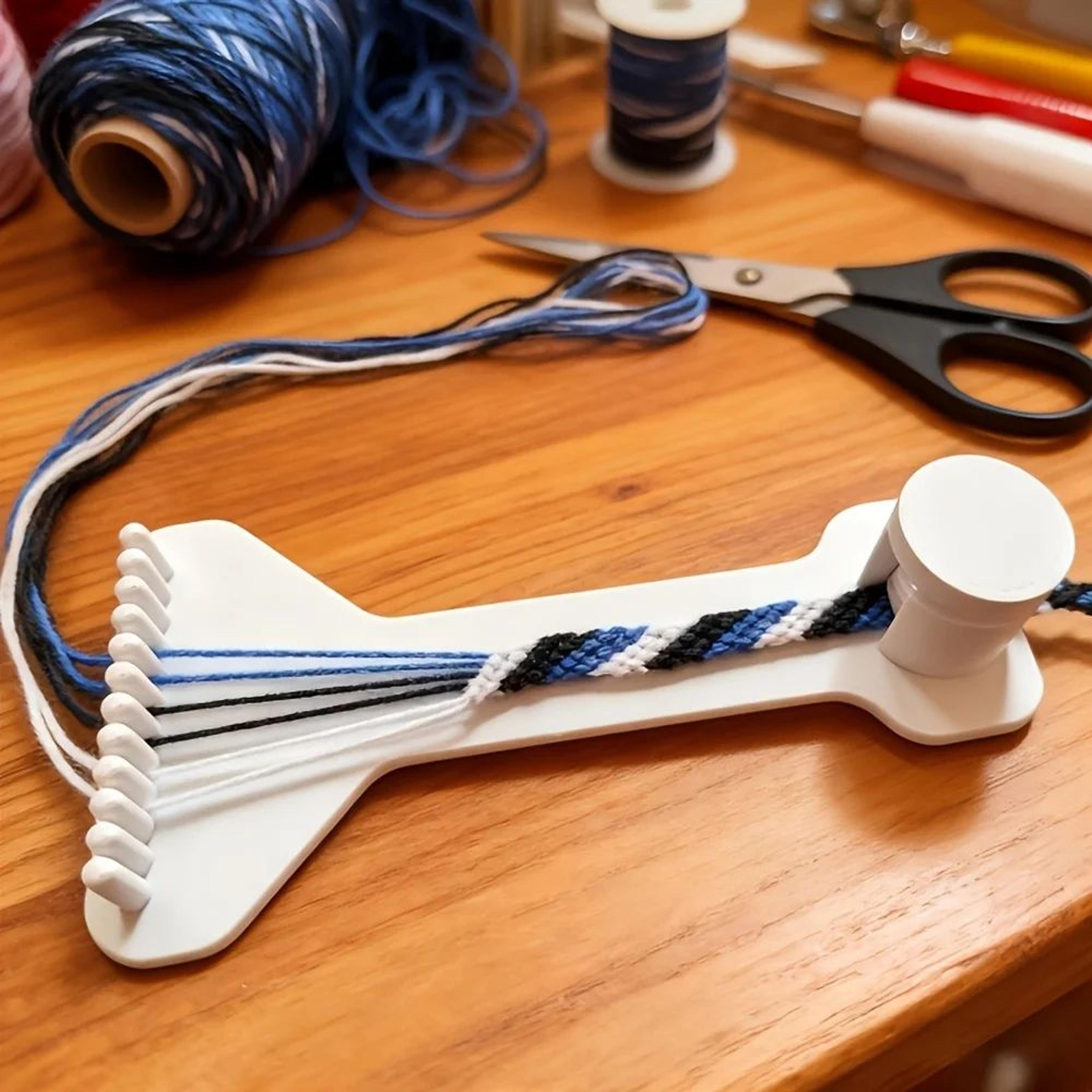 adjustable diy rope braiding rack bracelet making weaving tool