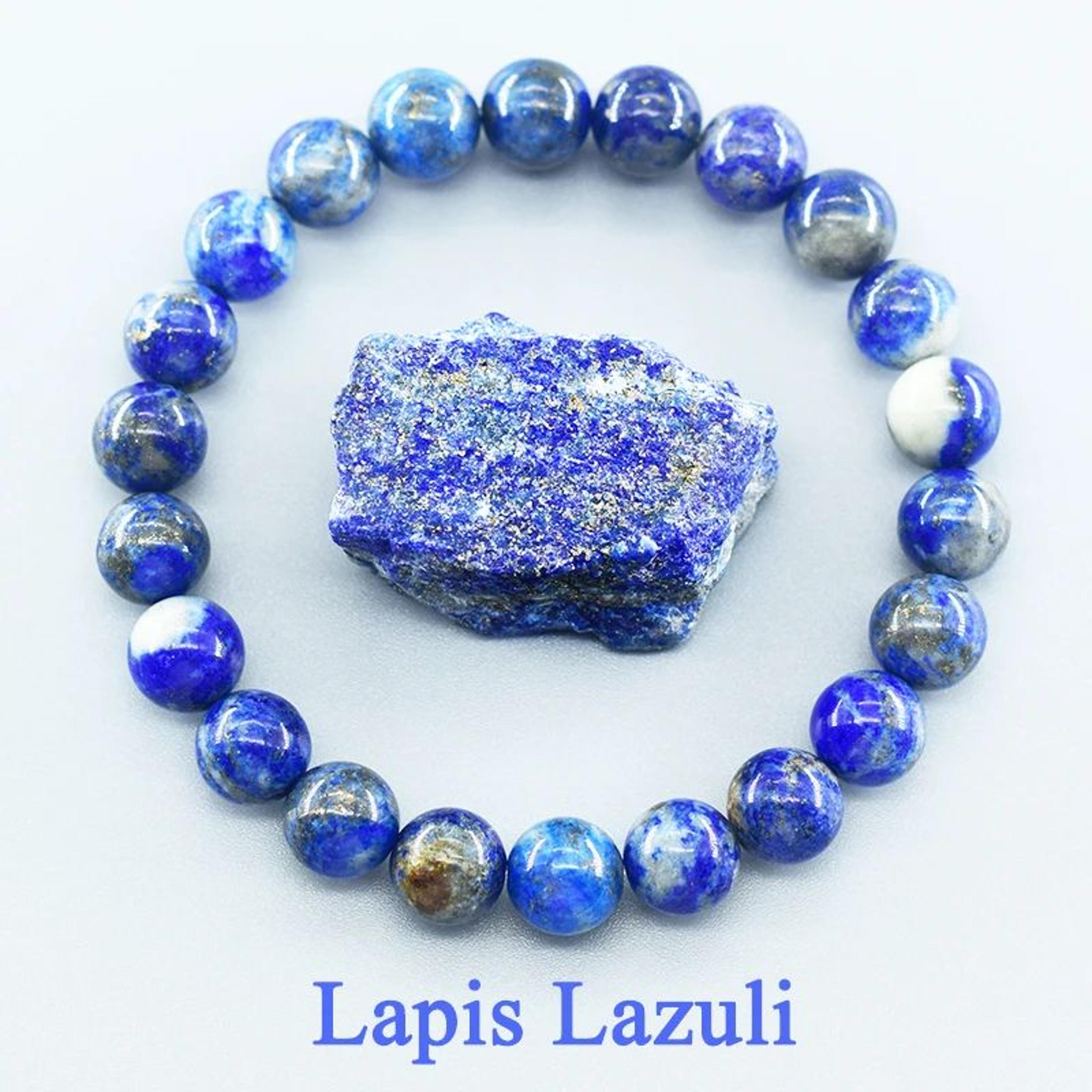 5a natural lapis lazuli beaded bracelet for men and women