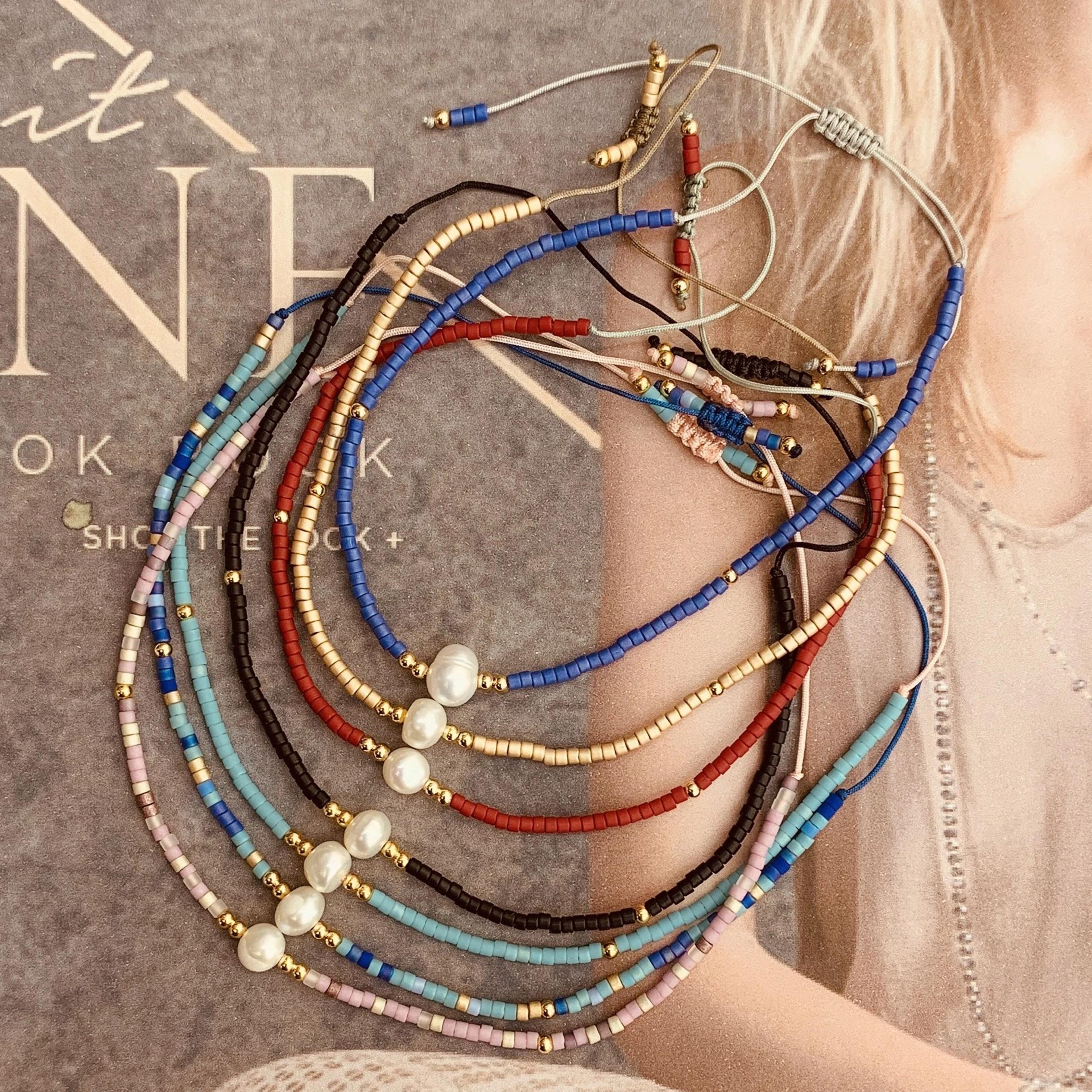 miyuki freshwater pearl beaded bracelet for women
