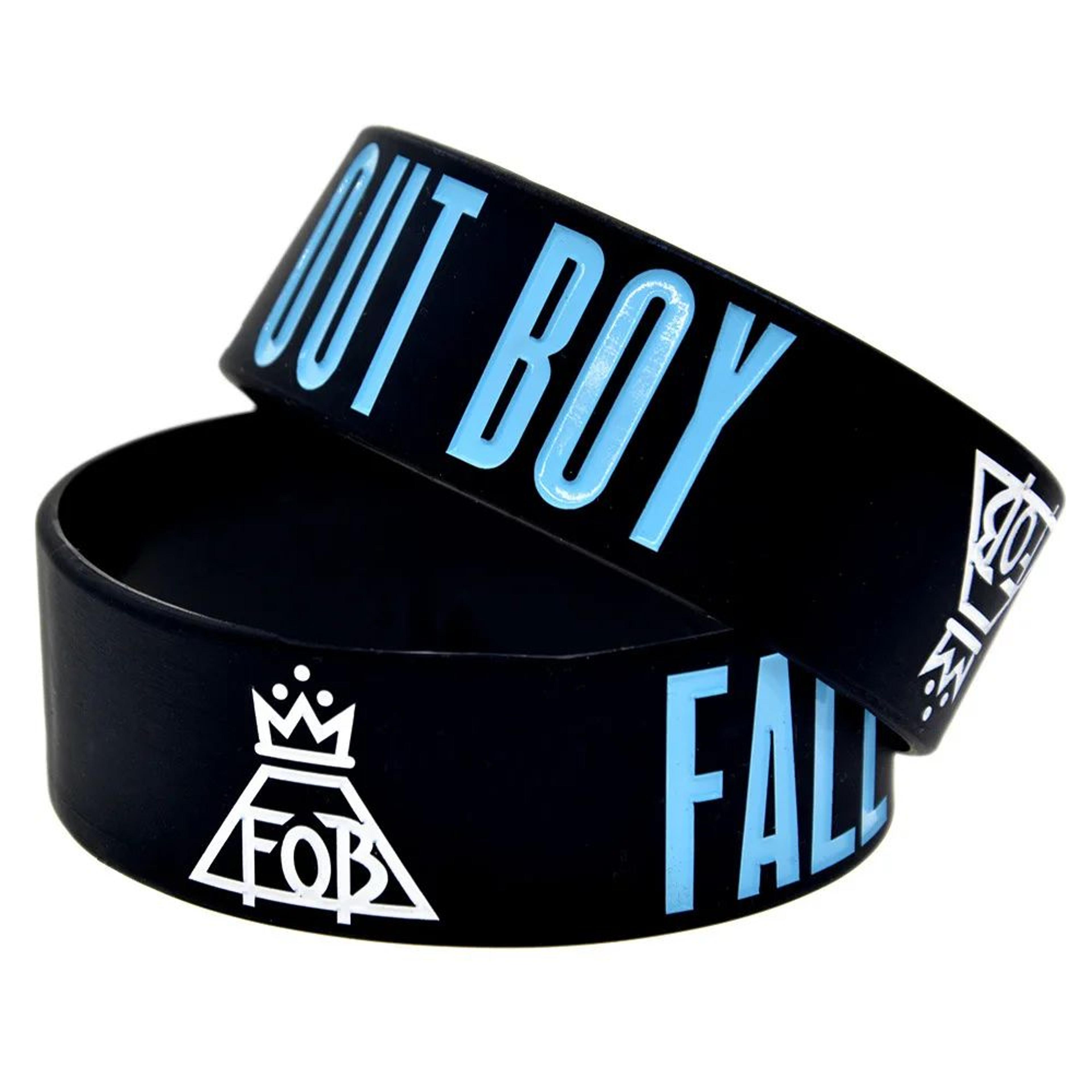 fall out boy silicone wristband rock band bracelet for fans