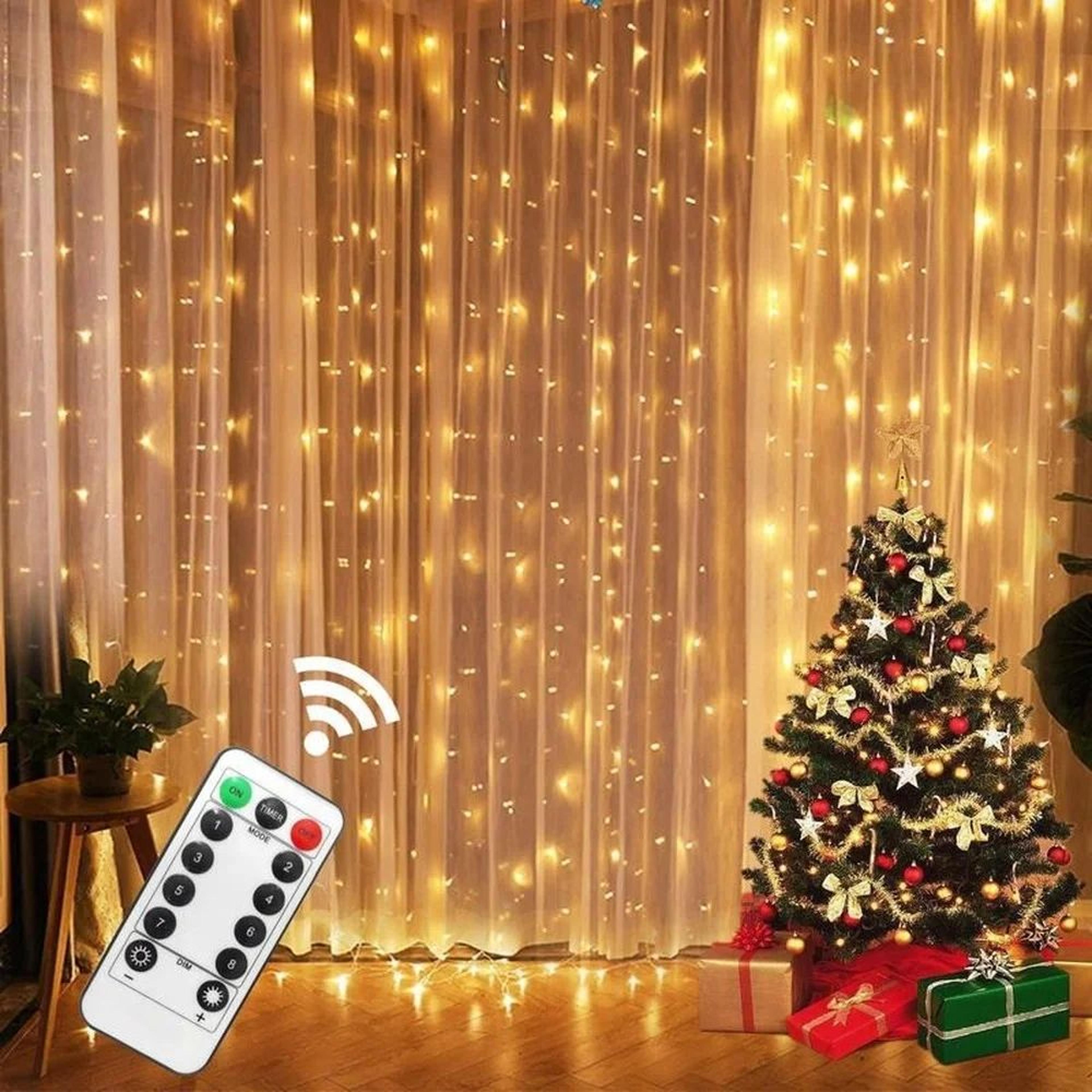 merry christmas led curtain lights holiday window garland