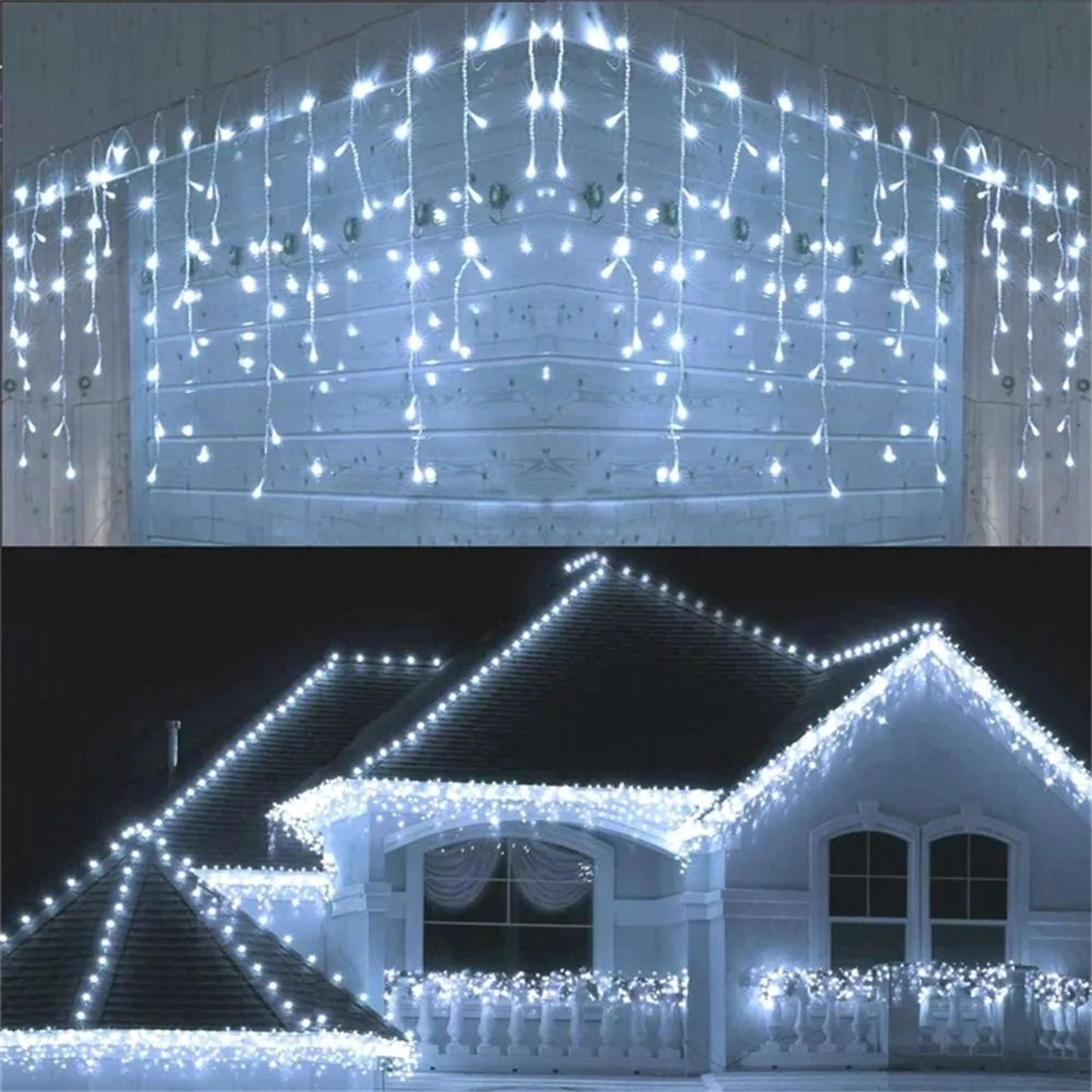 5m led waterfall curtain string lights with 8 lighting modes