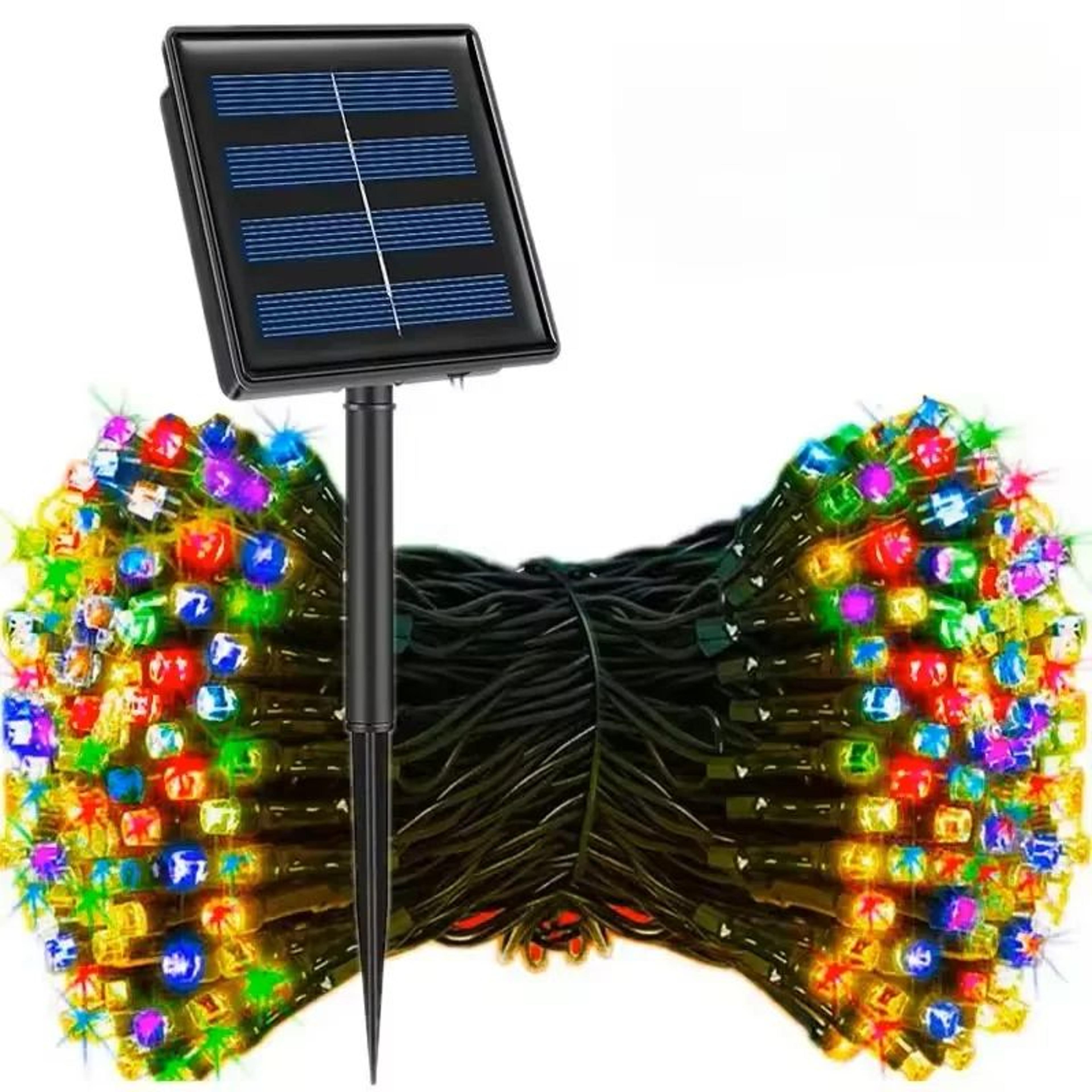 solar powered waterproof led fairy string lights for patio and garden