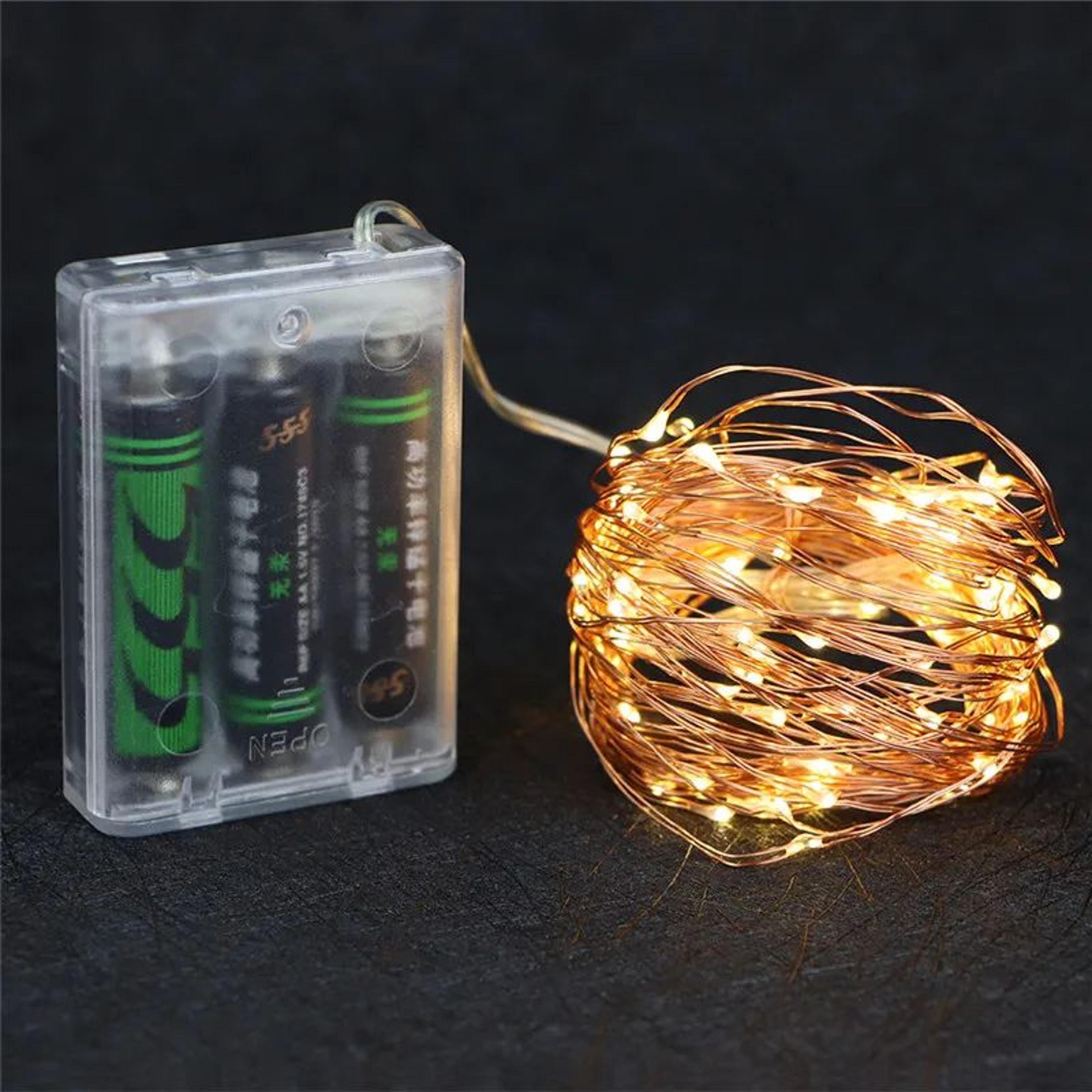 100 led battery operated copper wire fairy string lights 2m 5m 10m