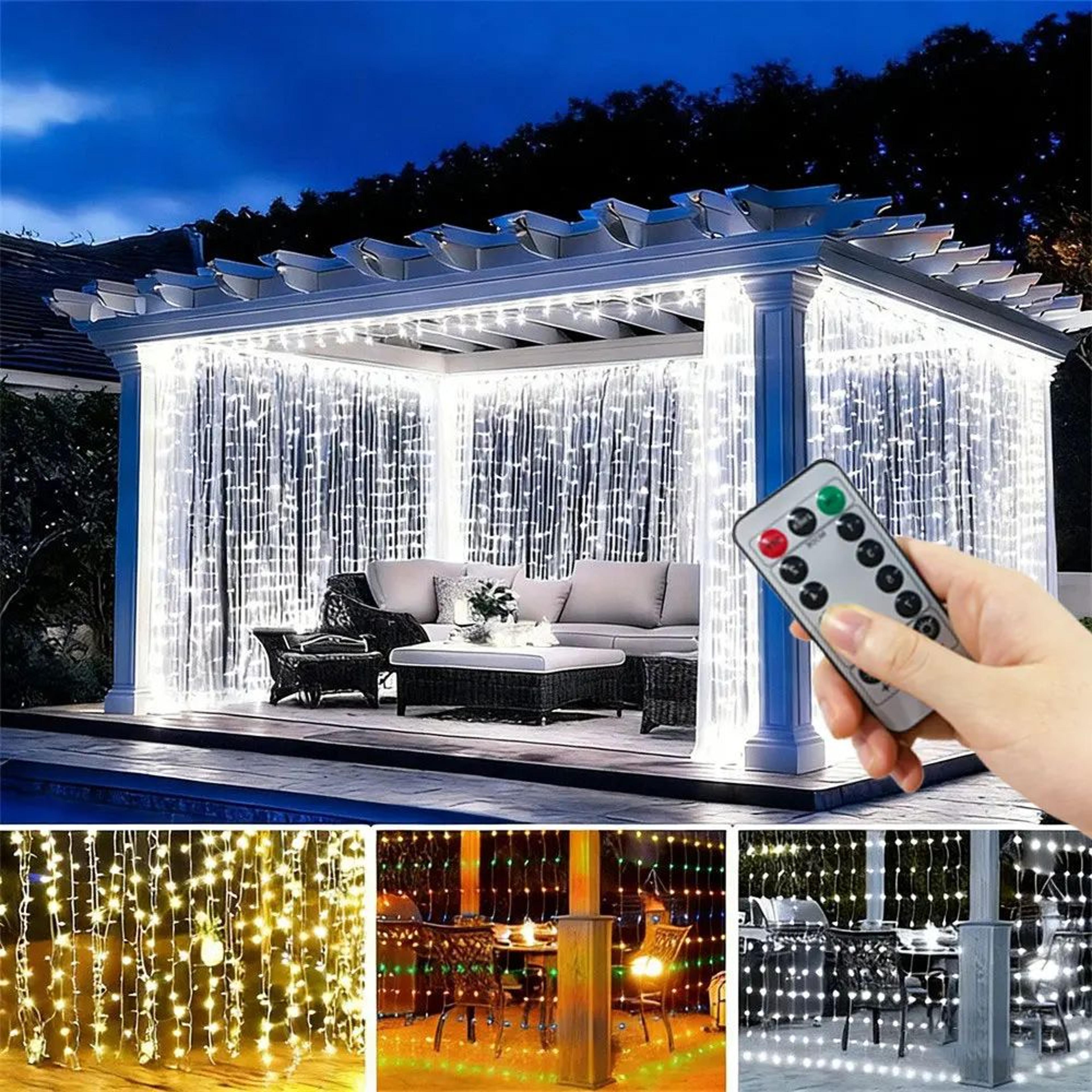usb led curtain fairy lights with 8 lighting modes for wedding and holiday decor