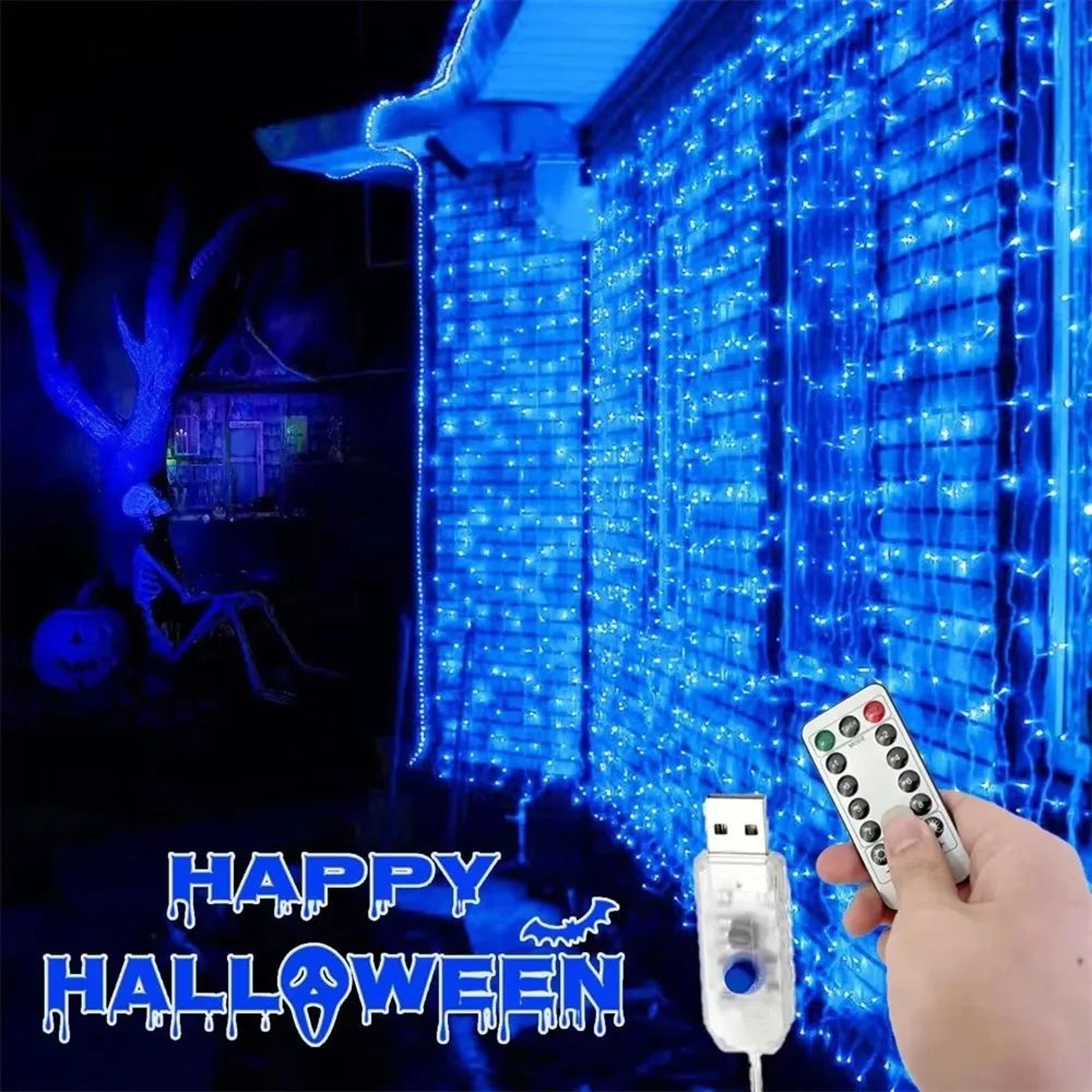 8-mode usb led curtain string lights with remote for bedroom, wedding and holiday decor