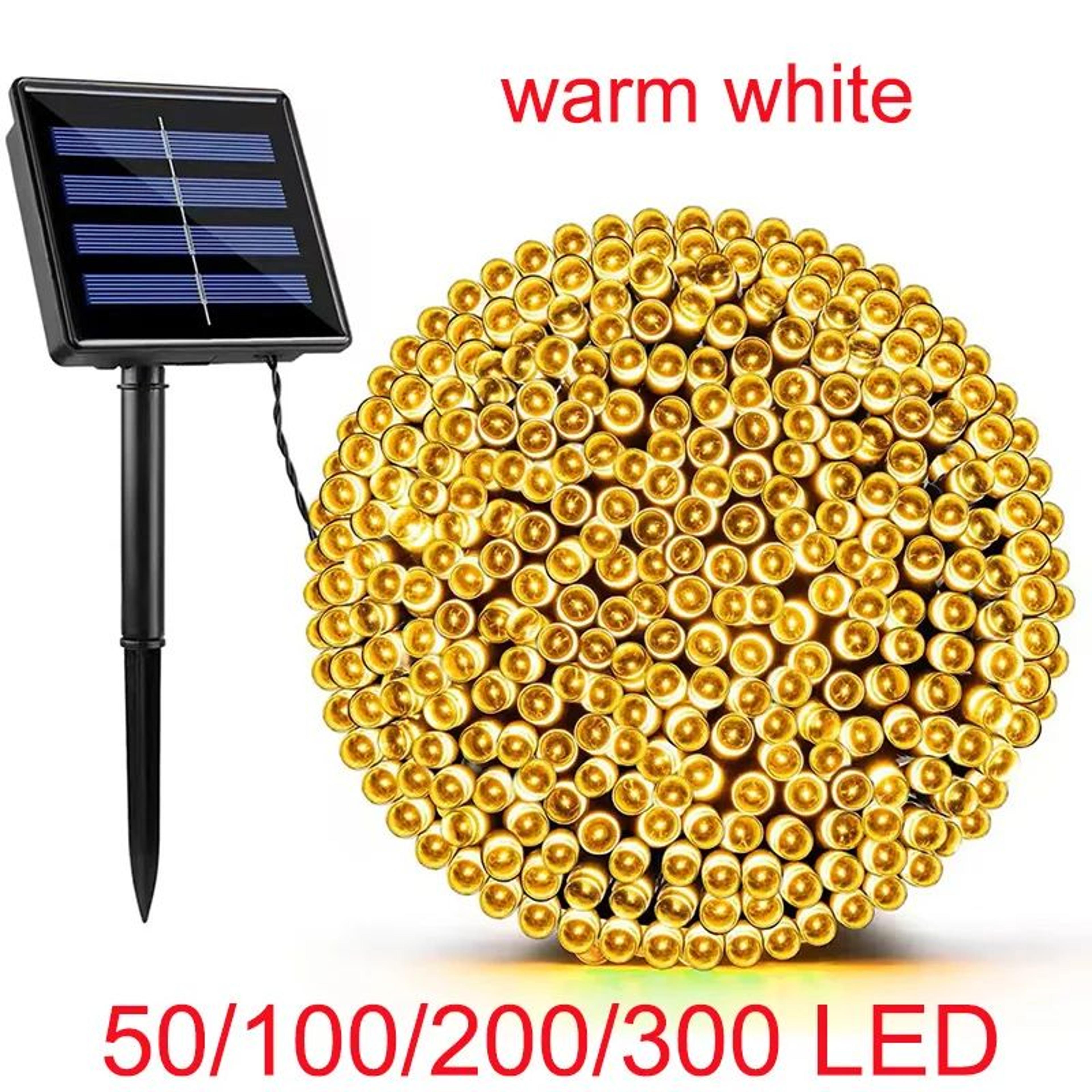 large panel solar string lights with remote 8 modes waterproof outdoor fairy lights