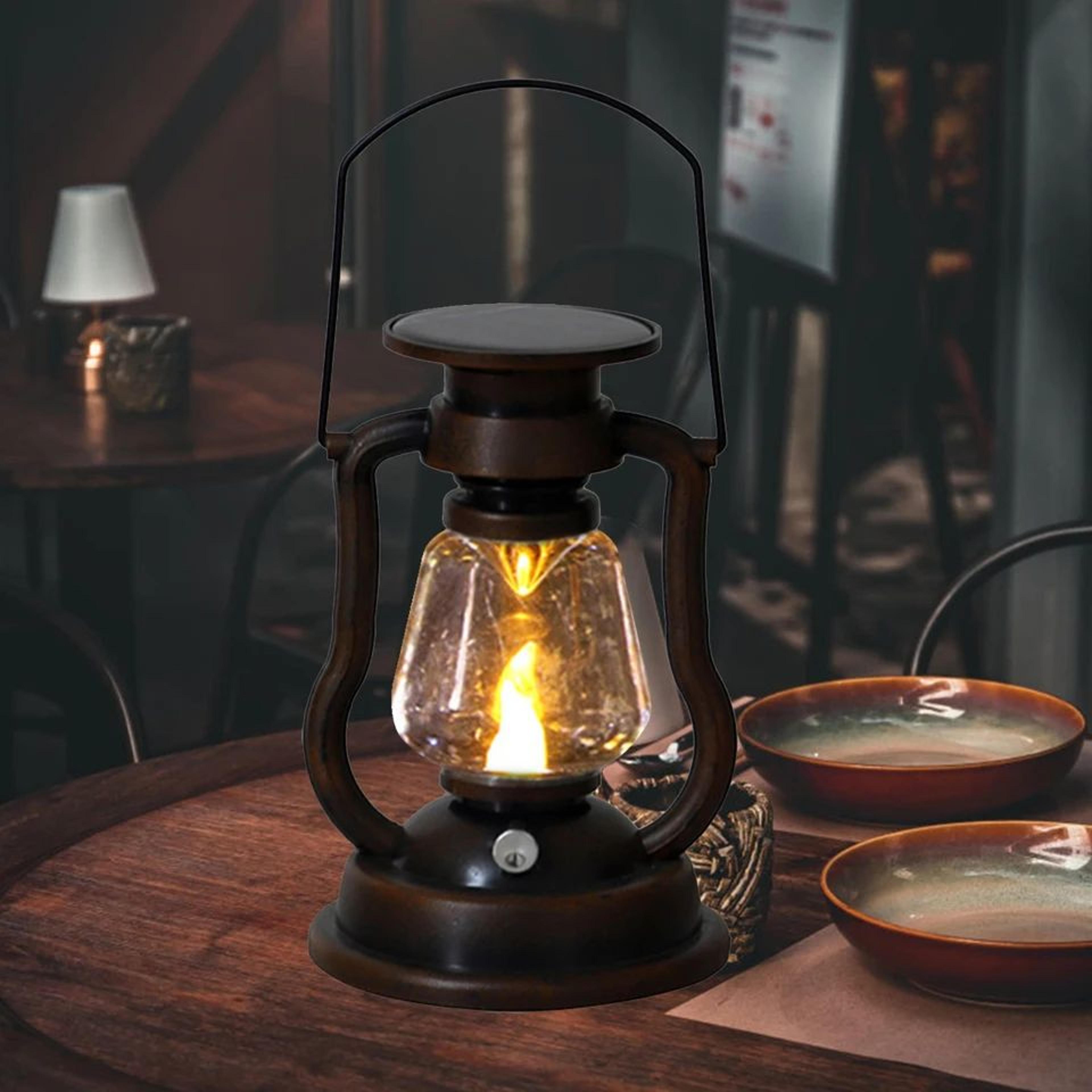 retro solar horse lantern portable led camping and emergency light