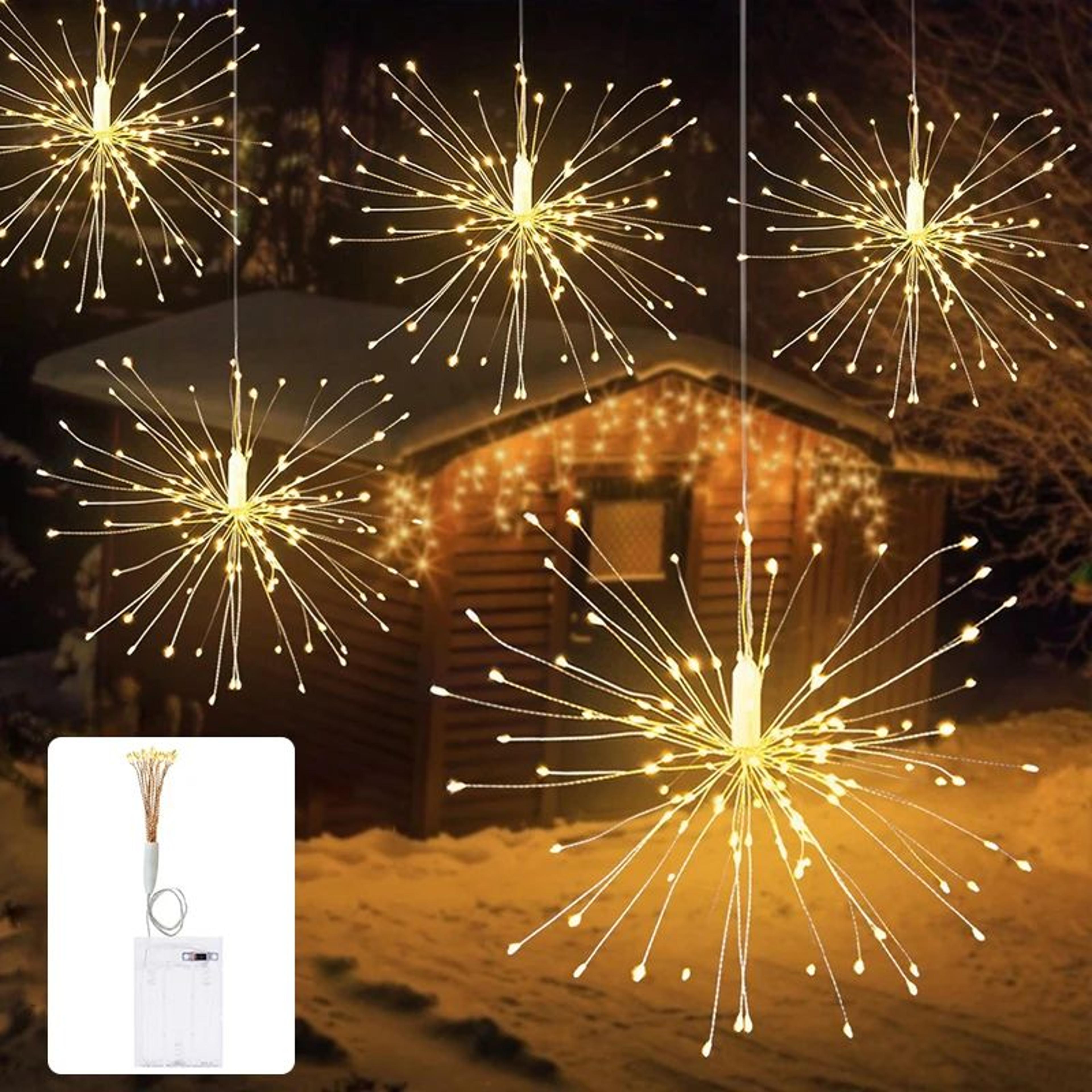 aaa battery powered led starburst fairy lights diy firework christmas decoration