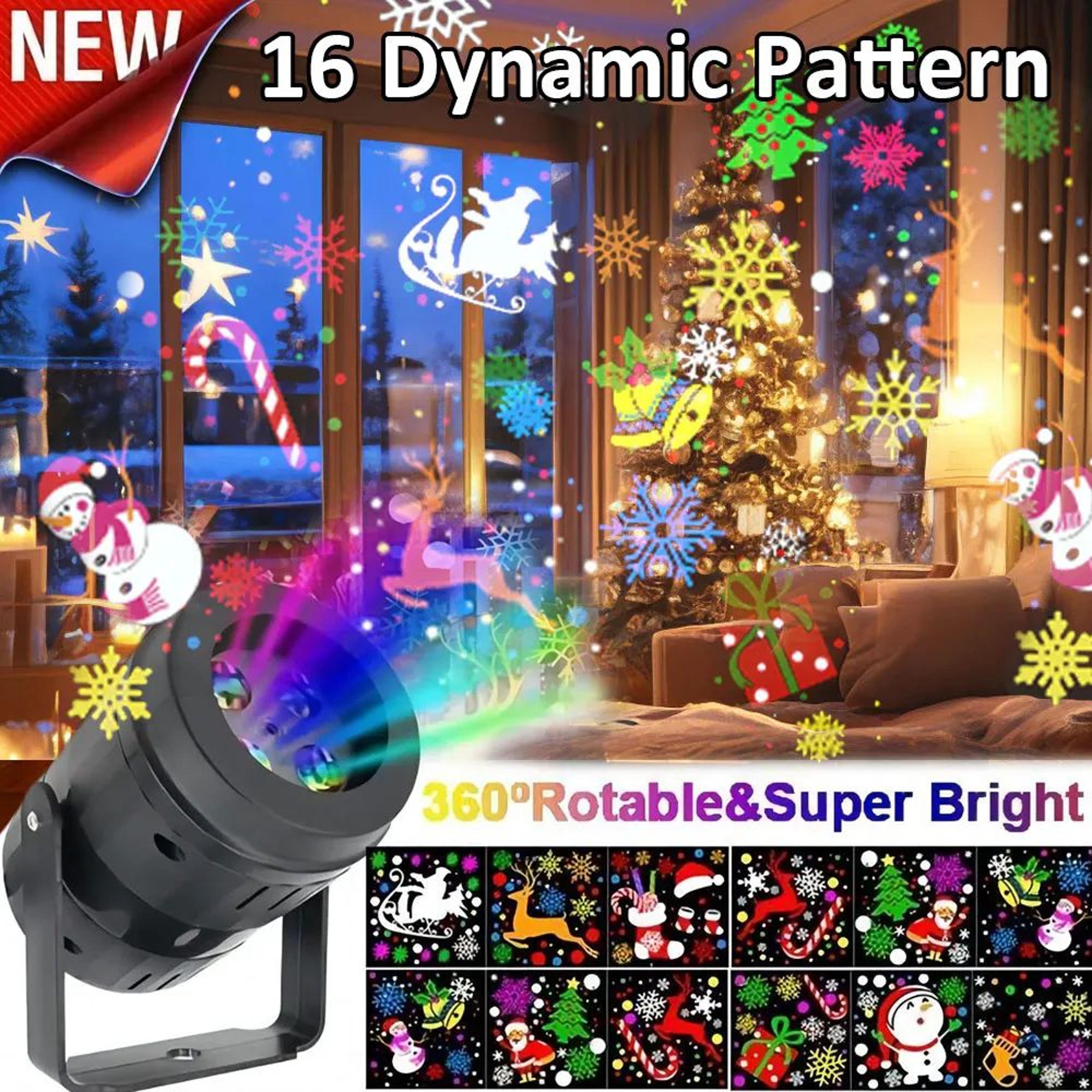 16 pattern usb christmas projector light for festive indoor holiday decor