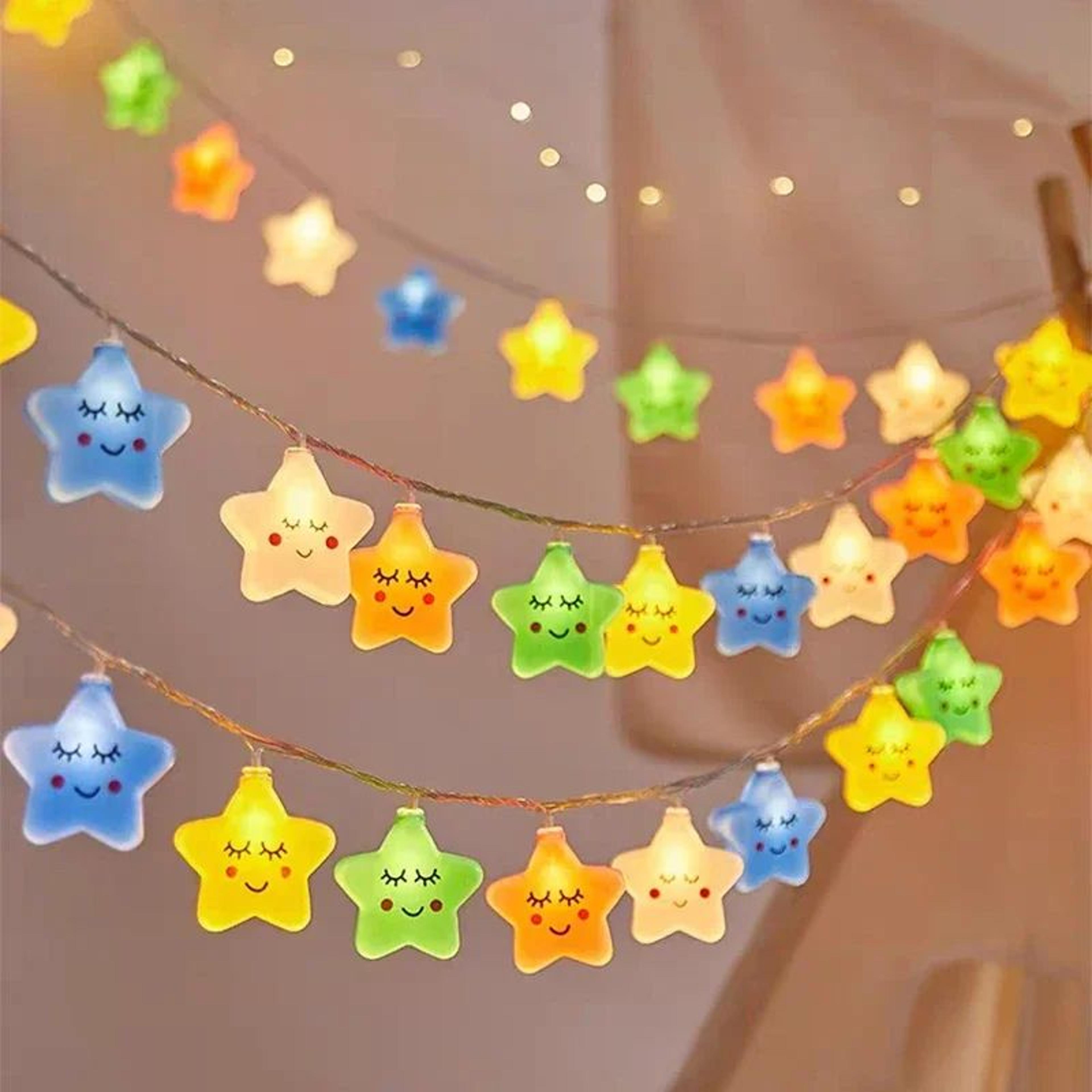warm white led star string lights usb or battery powered garland