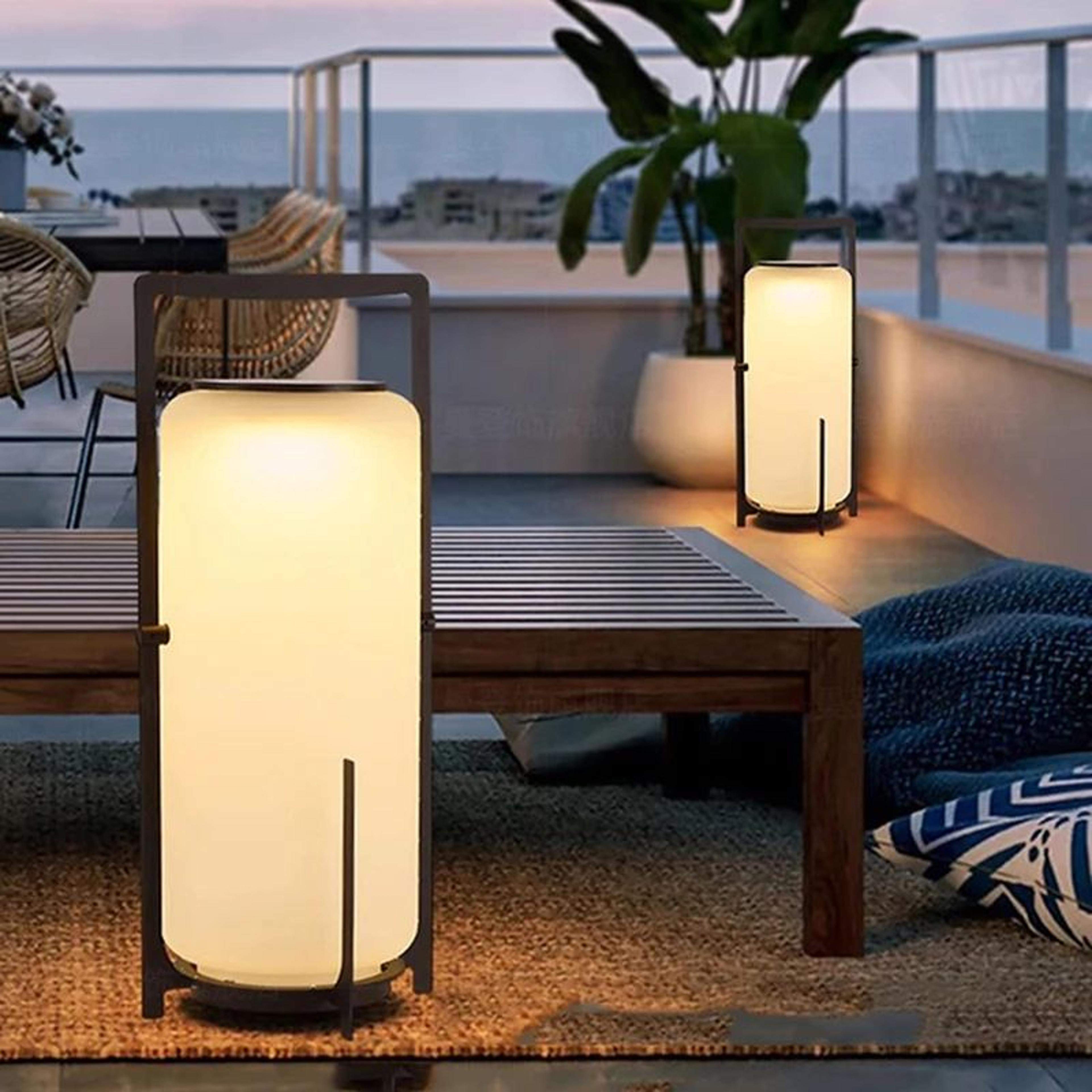 solar led outdoor floor lamp for garden lawn and patio decor