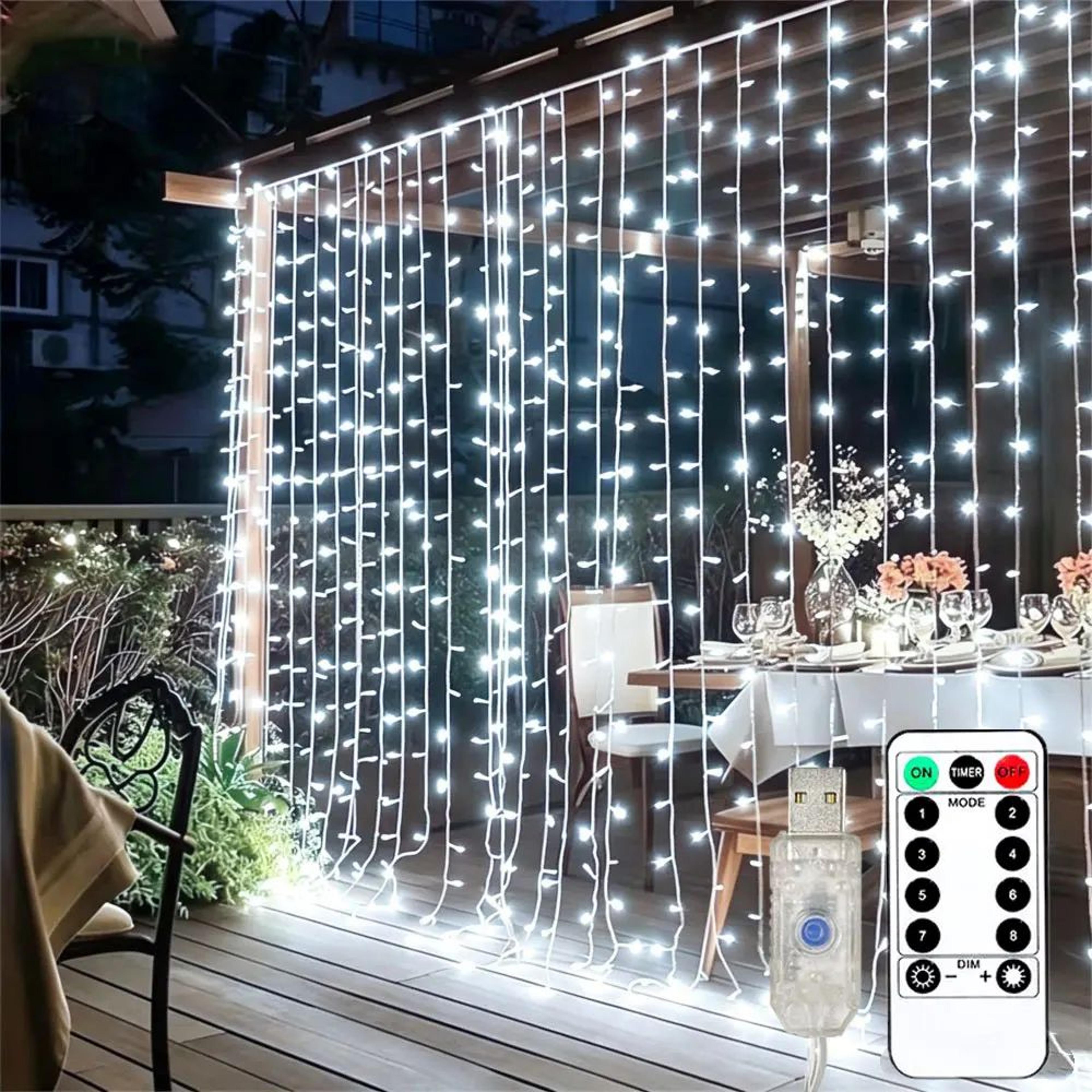 usb led curtain fairy lights with 8 lighting modes for bedroom wedding and holiday decor