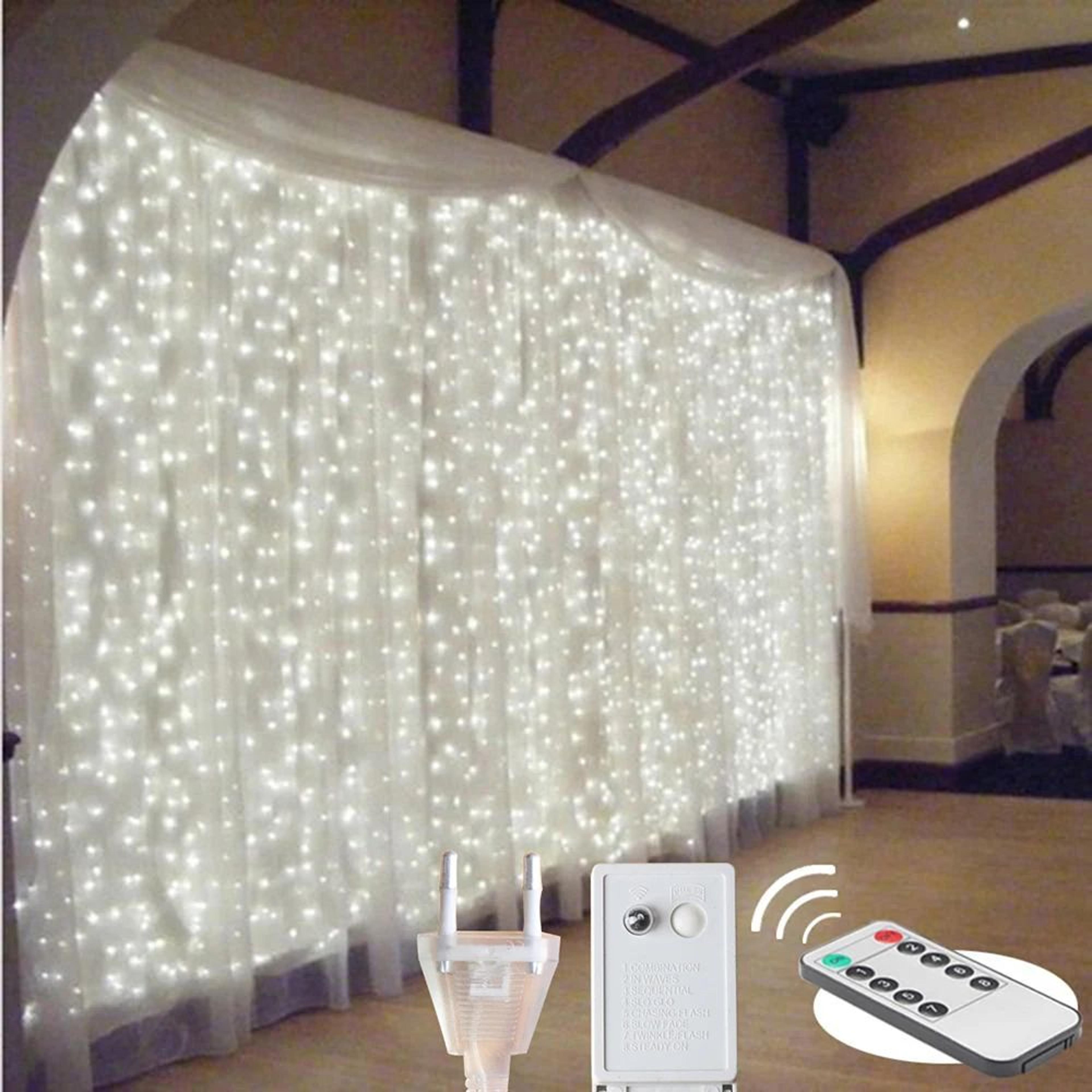 remote control led curtain fairy lights for wedding christmas and party decor