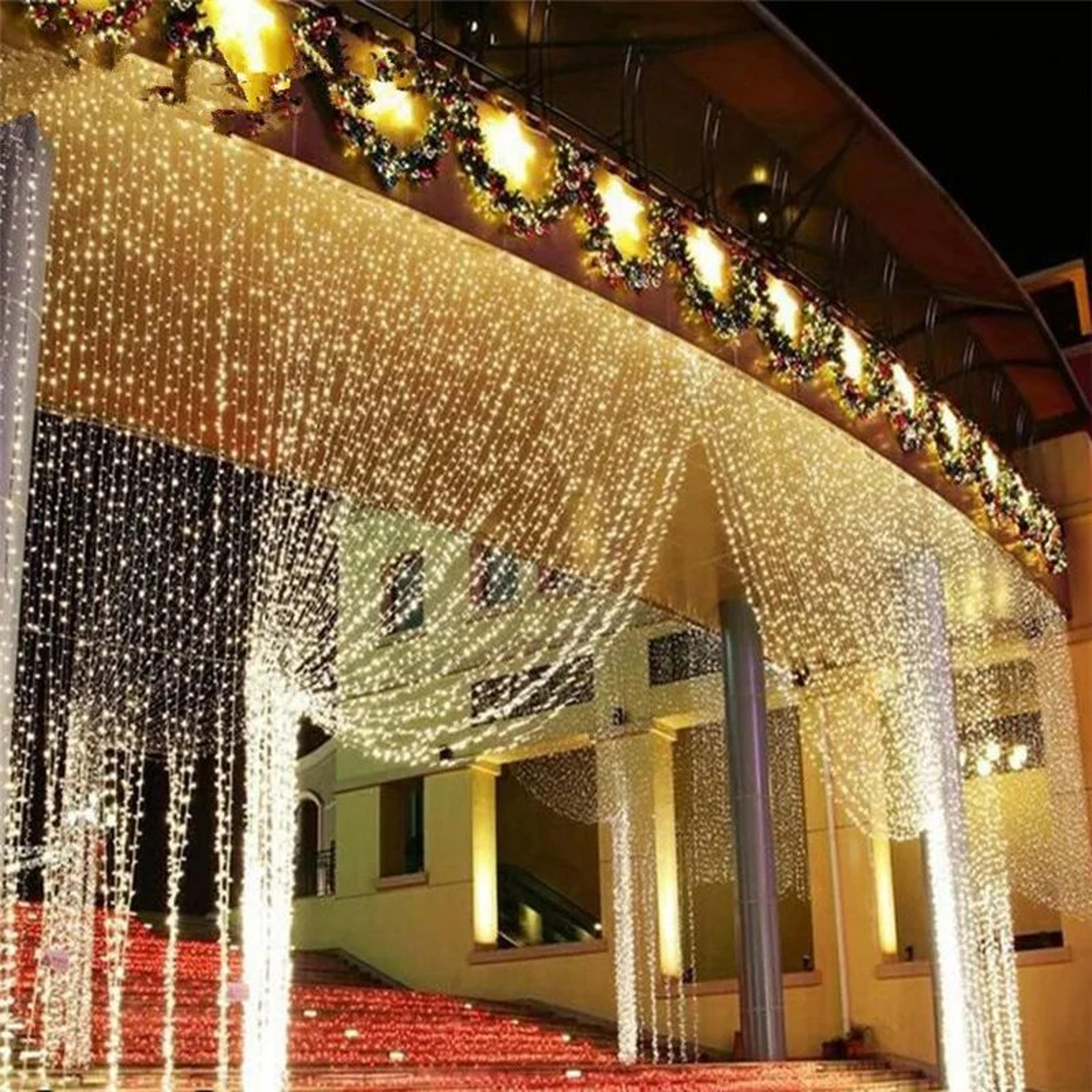 3x3m 300 led curtain fairy lights eu plug 220v for indoor outdoor decor
