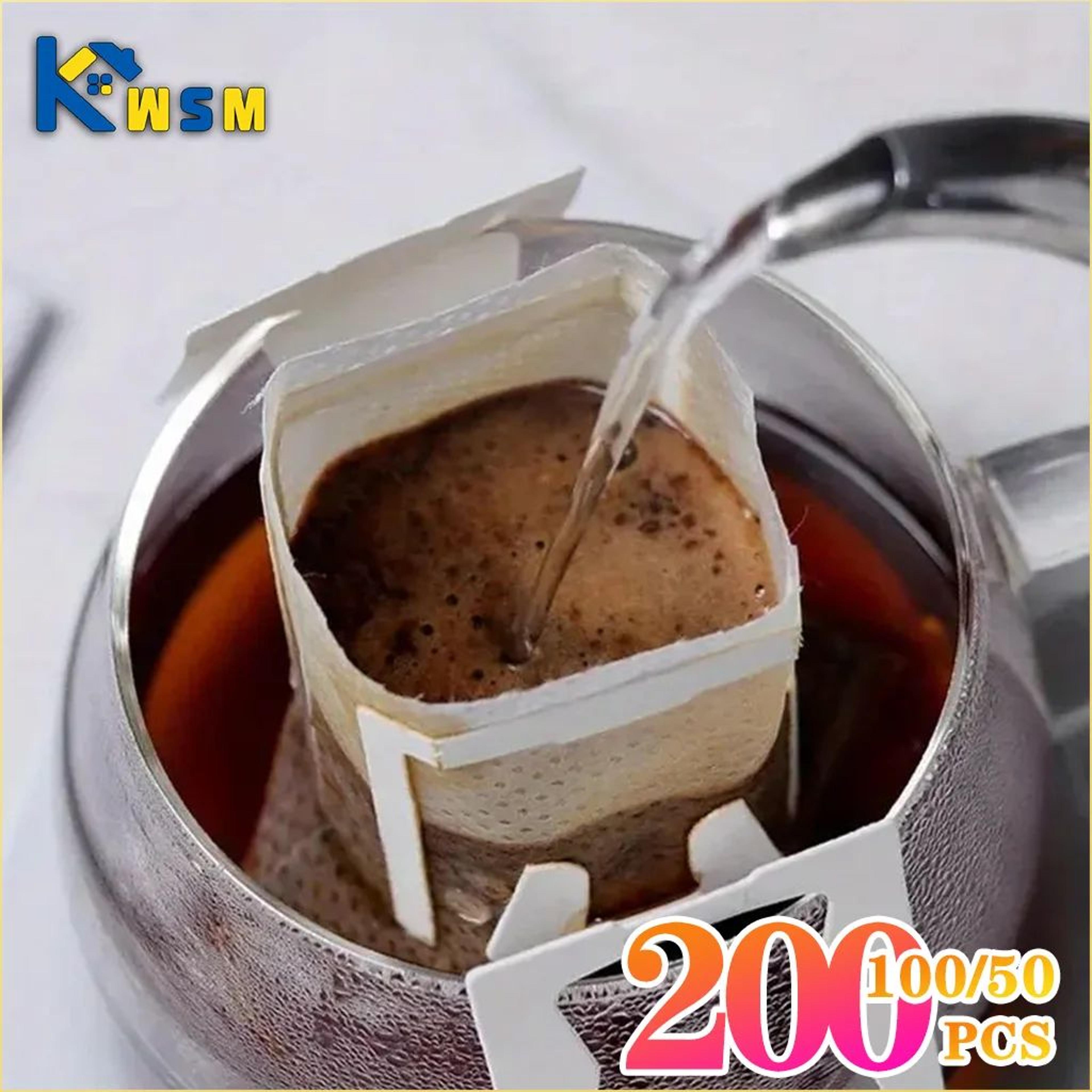 biodegradable hanging ear coffee filter bags for portable pour over brewing