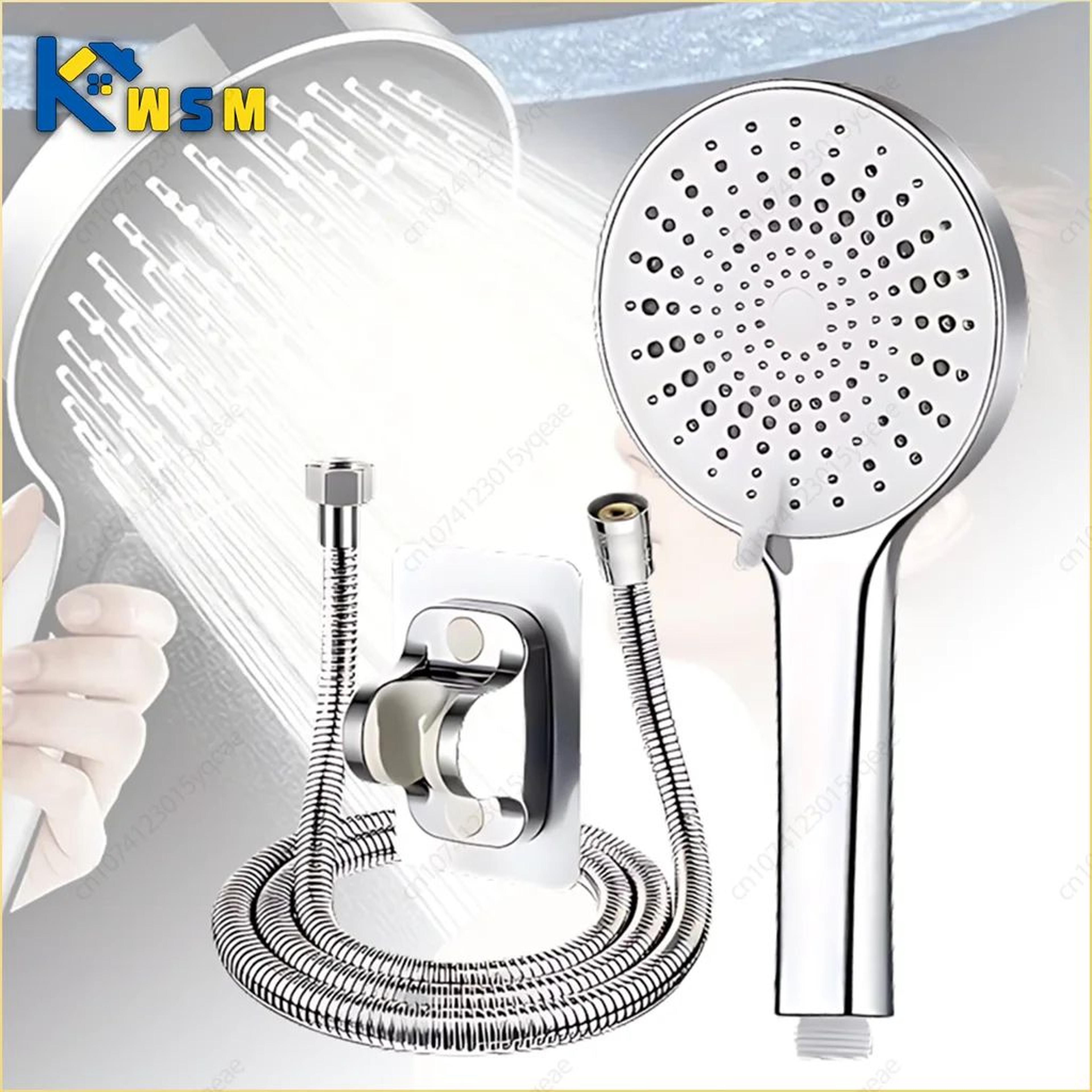 5-mode high pressure rain shower head with large panel