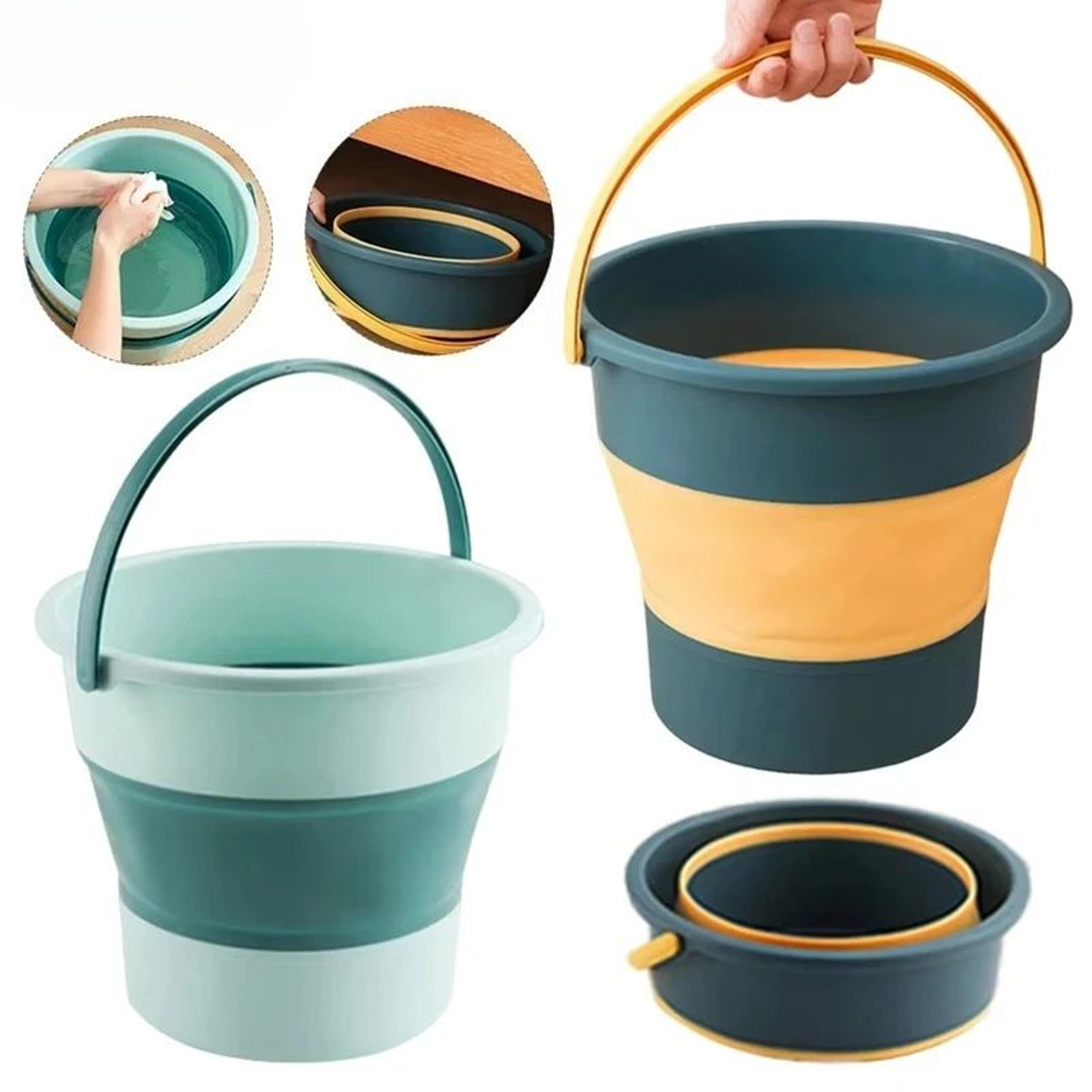 5l 10l 17l collapsible bucket portable folding water container for camping, fishing and car washing