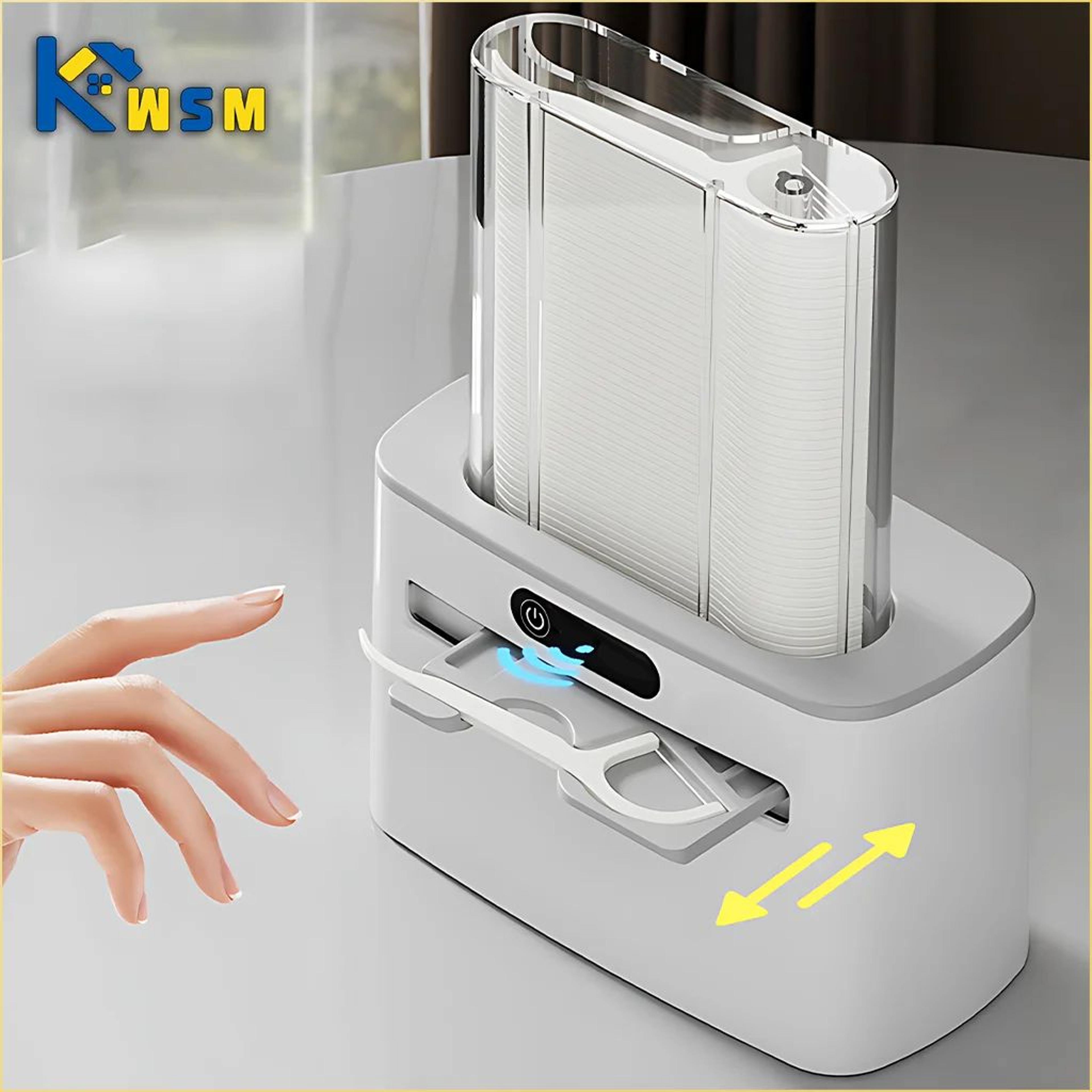 automatic pop-up dental floss dispenser and refillable floss pick holder