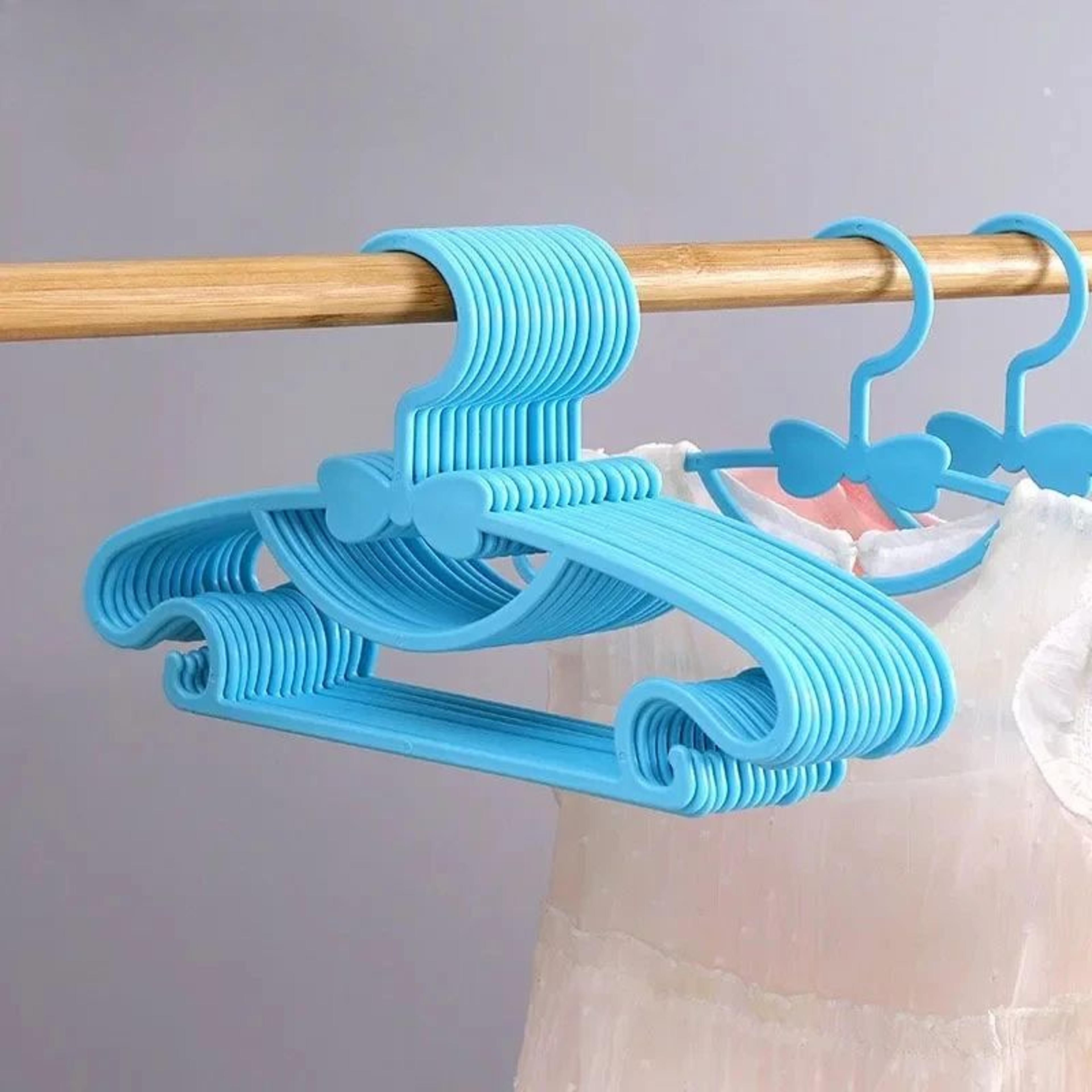 10-50pcs bow design baby clothes hangers for kids closet and drying