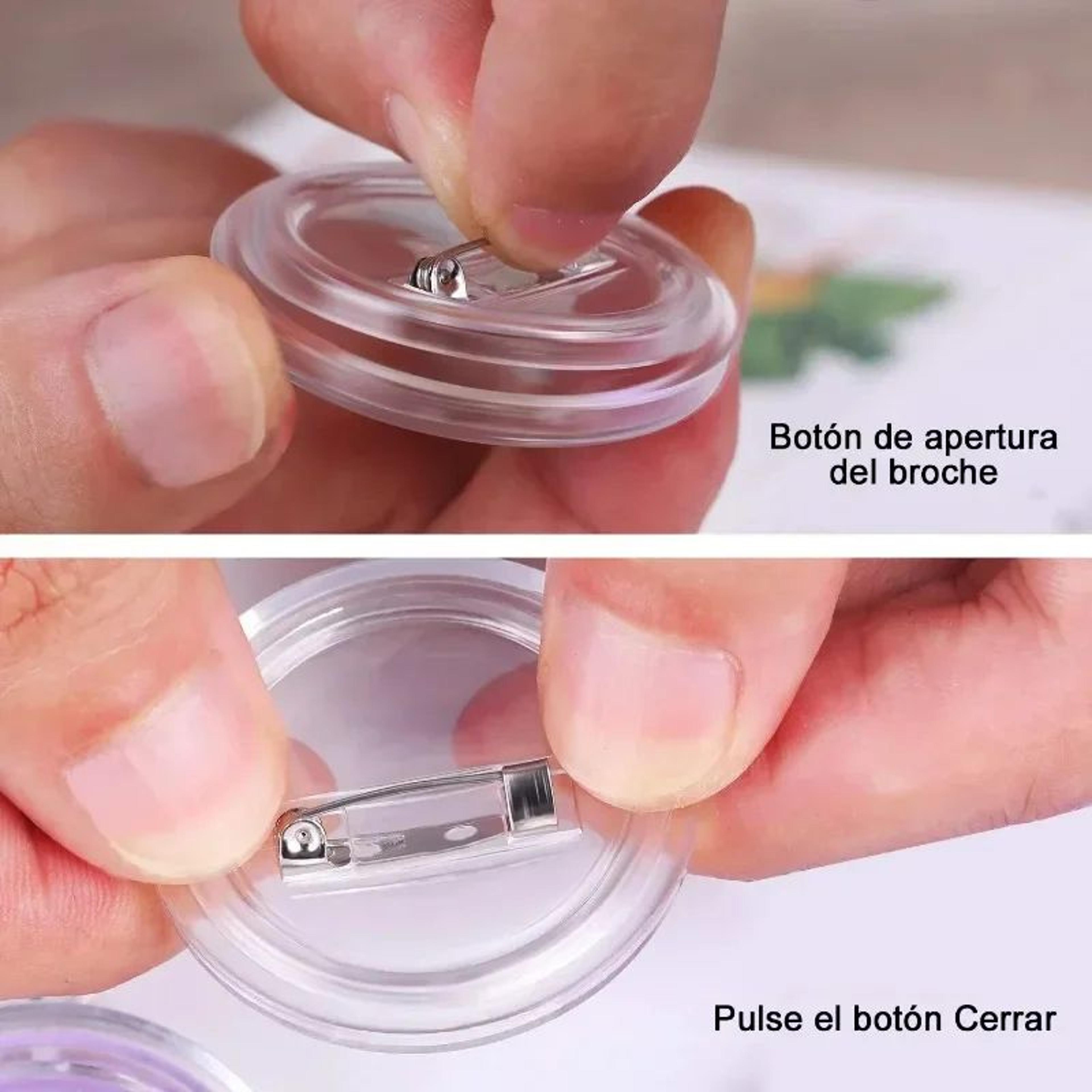 reusable clear acrylic badge pins for diy custom buttons 10/30/50pcs