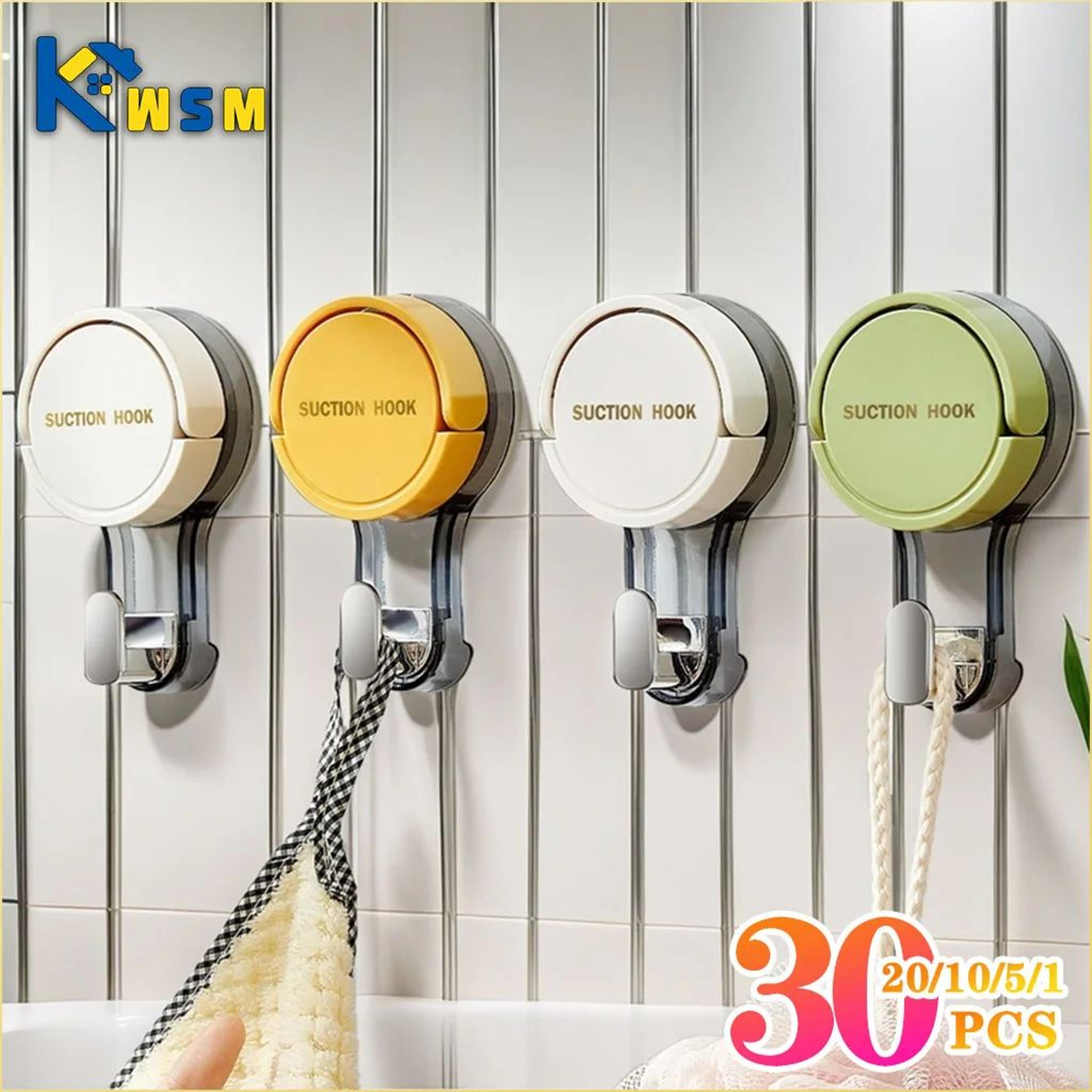 reusable vacuum suction cup hooks waterproof no drill towel and clothes hanger