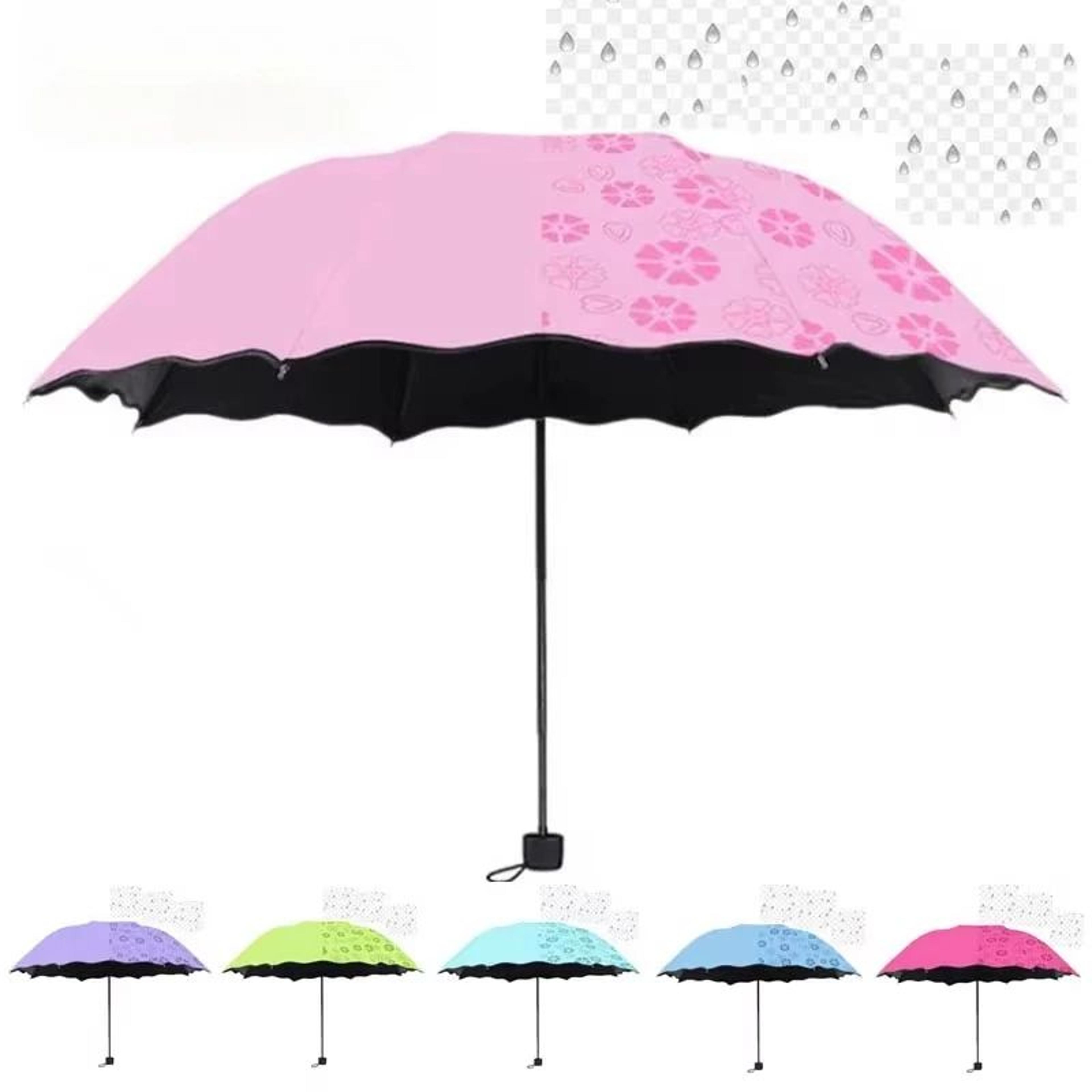 water bloom uv protection folding umbrella for sun and rain