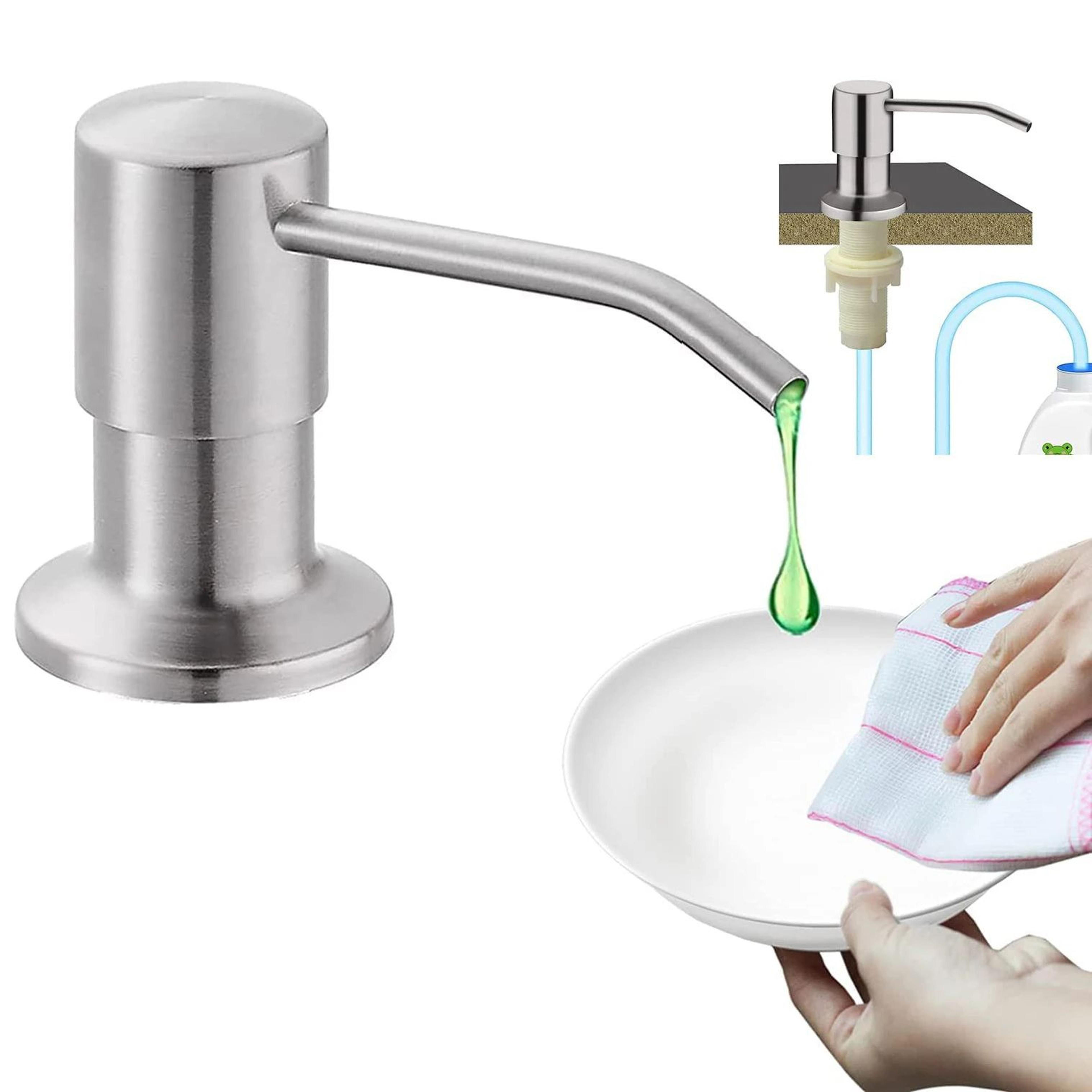 2pcs stainless steel soap dispenser pump replacement set